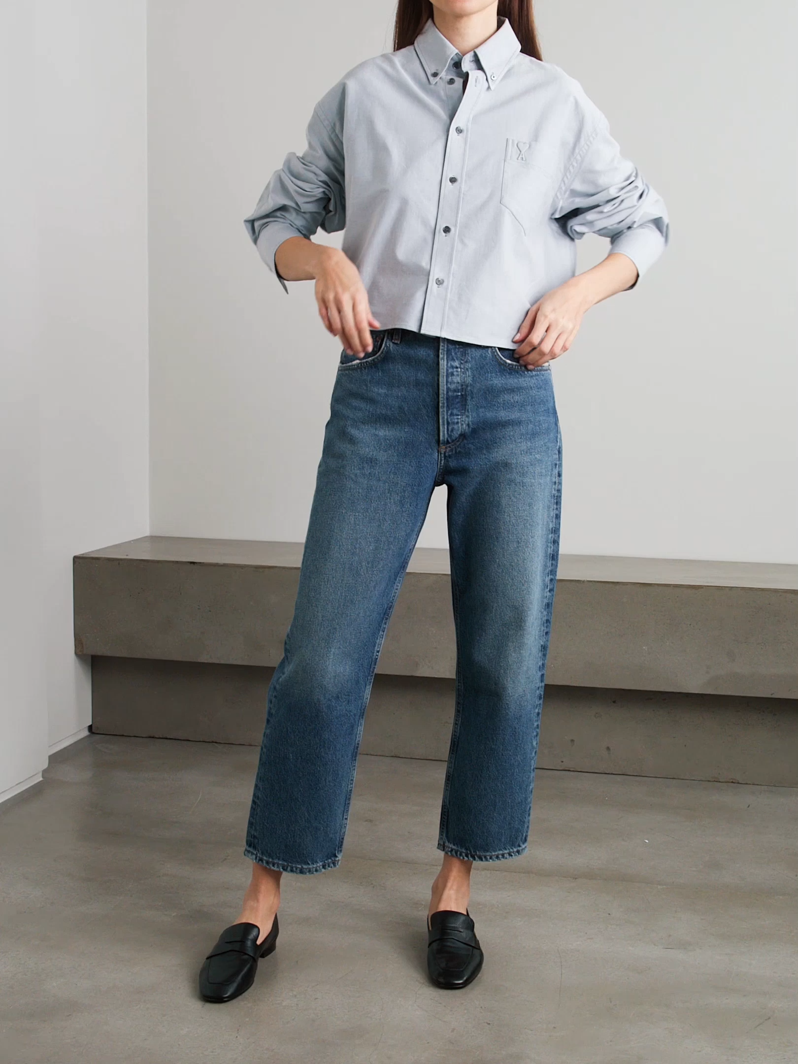'90s Crop Mid-Rise Straight-Leg Jeans