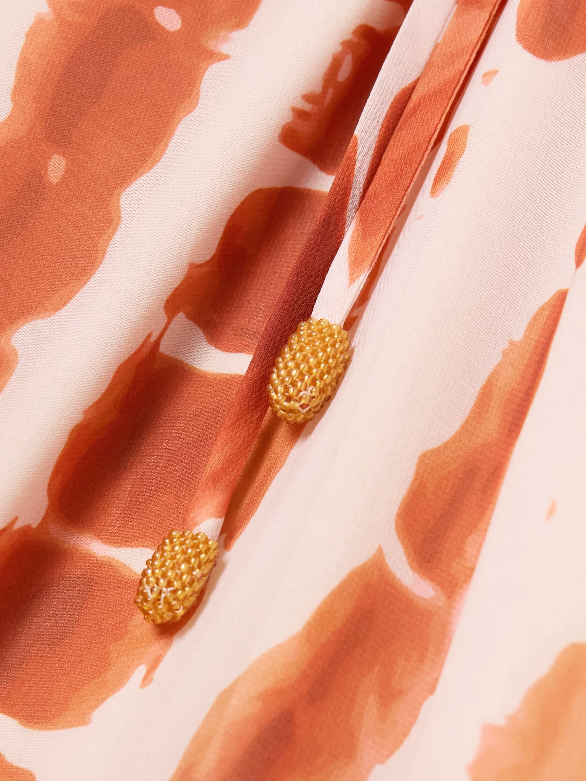 Tha embellished tiered printed recycled-chiffon maxi dress