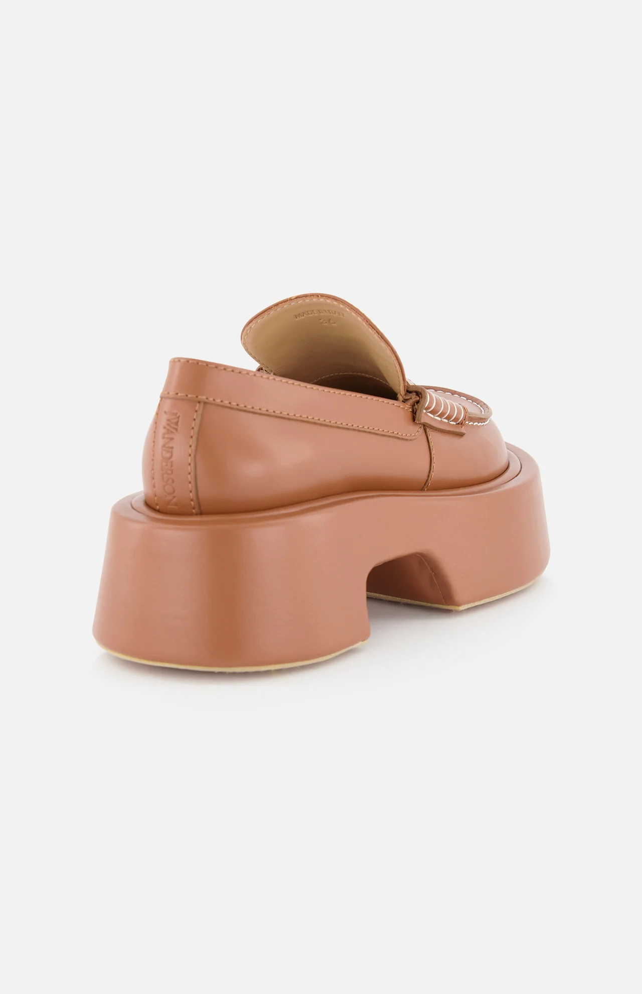 Platform Oversized Leather Loafer Shoe