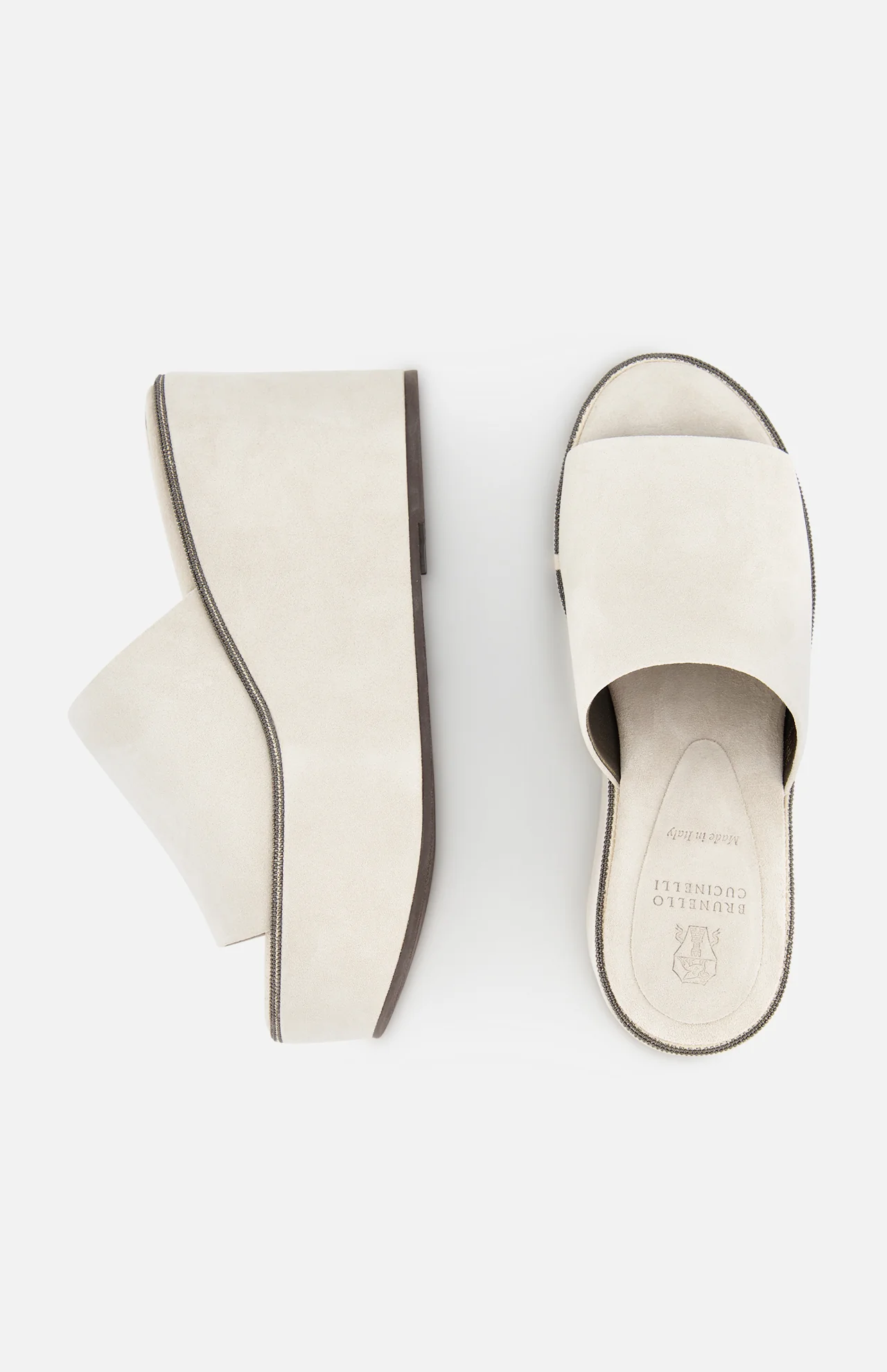 Suede Platform Monili Sandals