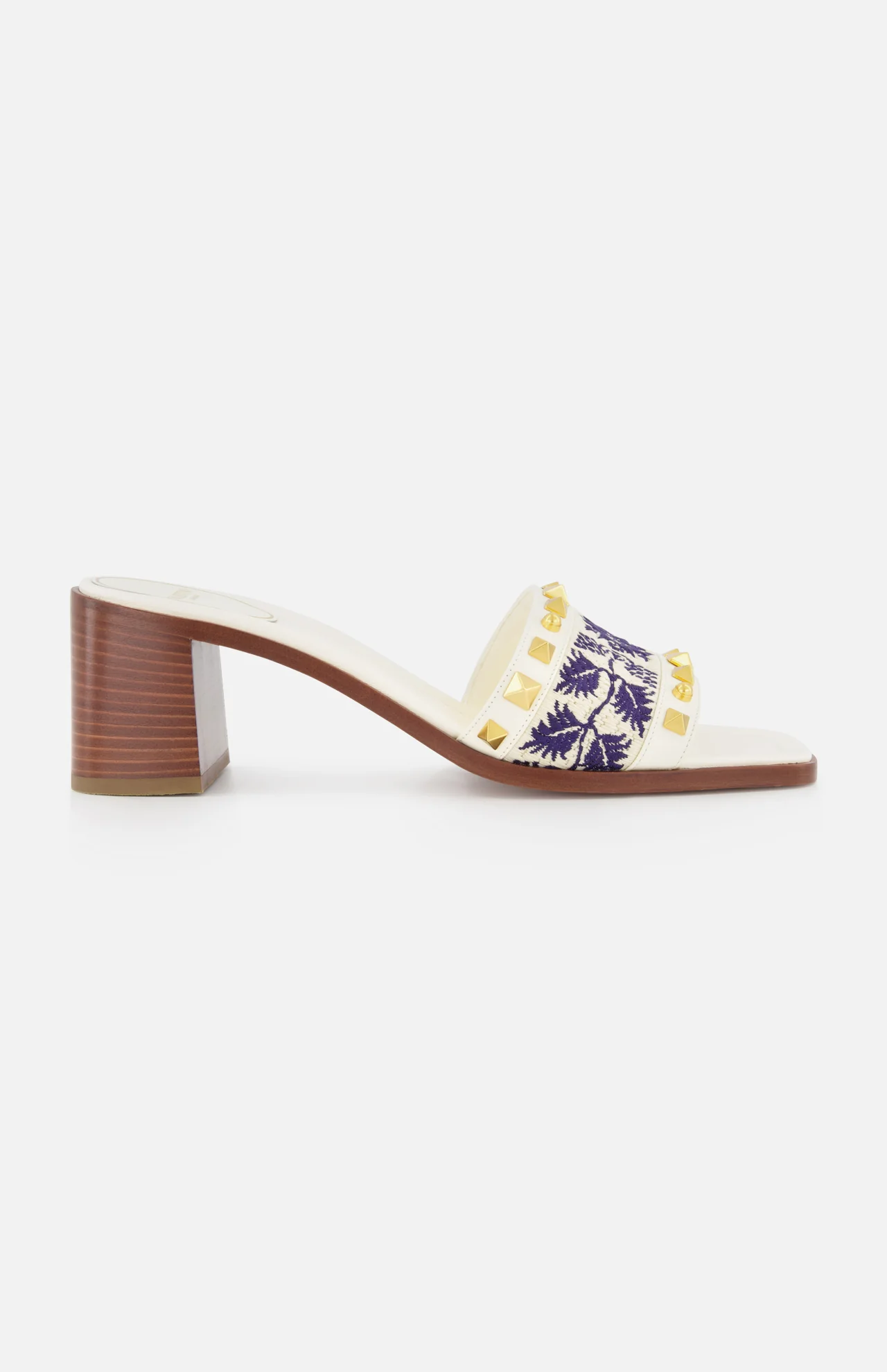 County Embroidered Rockstud Slide