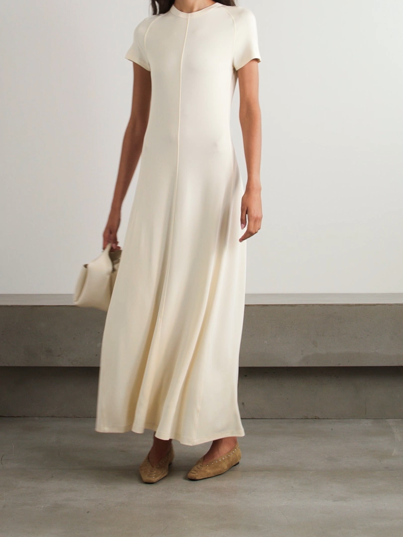 Stretch-jersey maxi dress