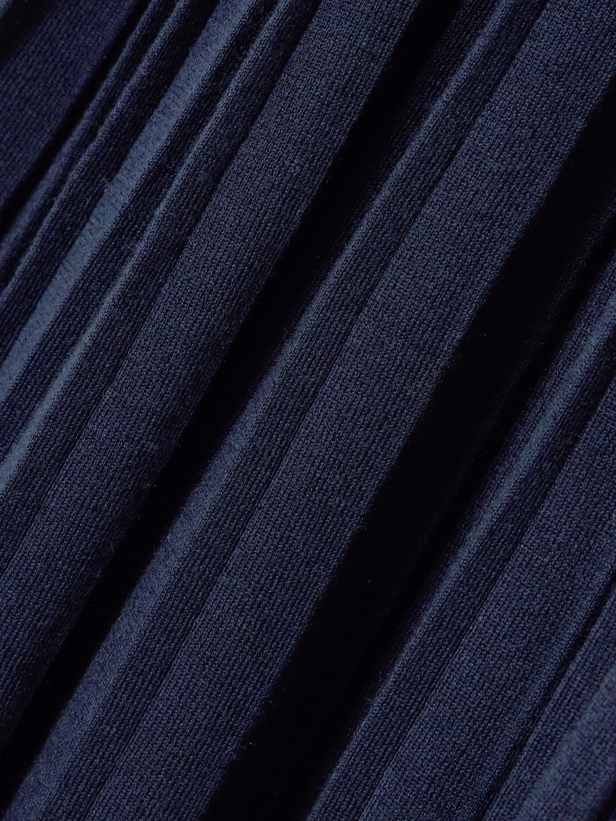 Ribbed silk and organic cashmere-blend midi dress