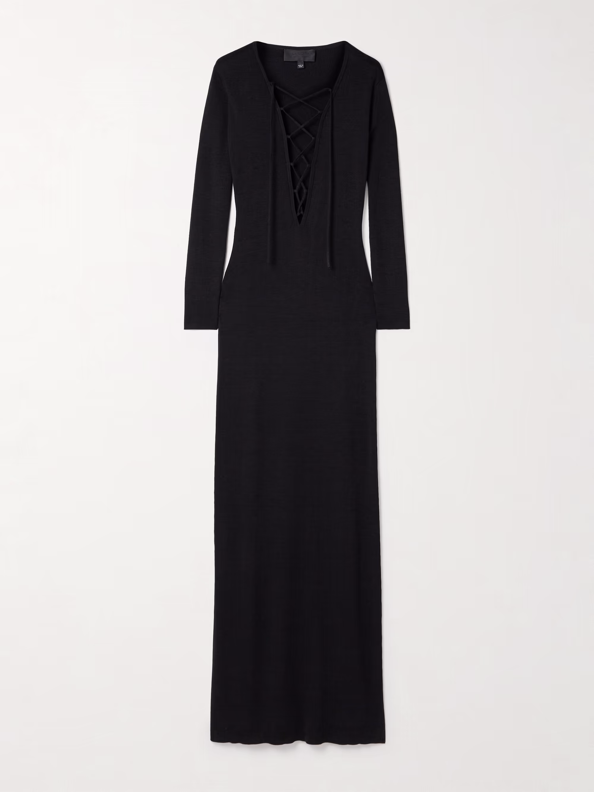 Bowie lace-up silk-jersey maxi dress
