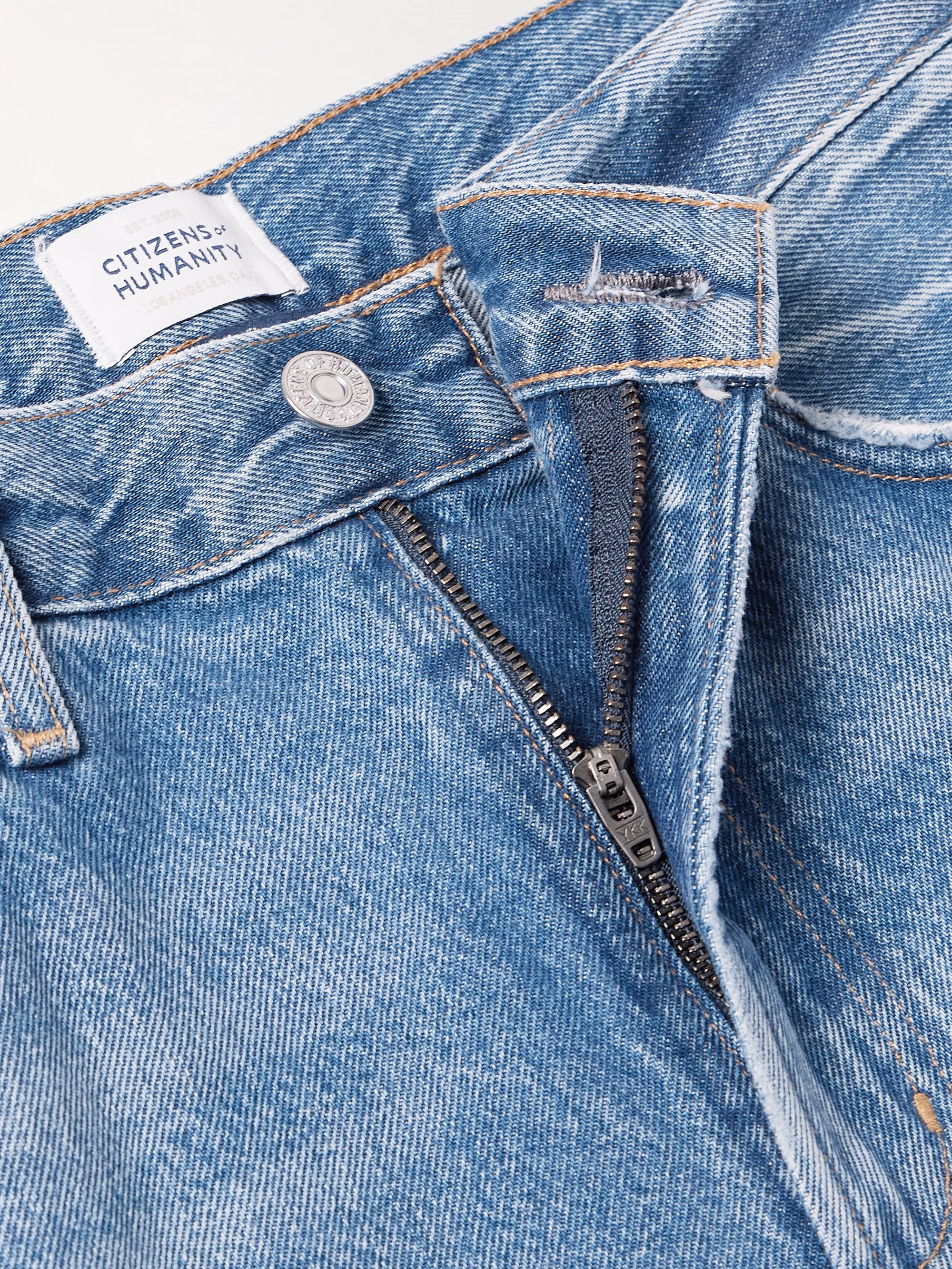Miro mid-rise barrel-leg recycled jeans