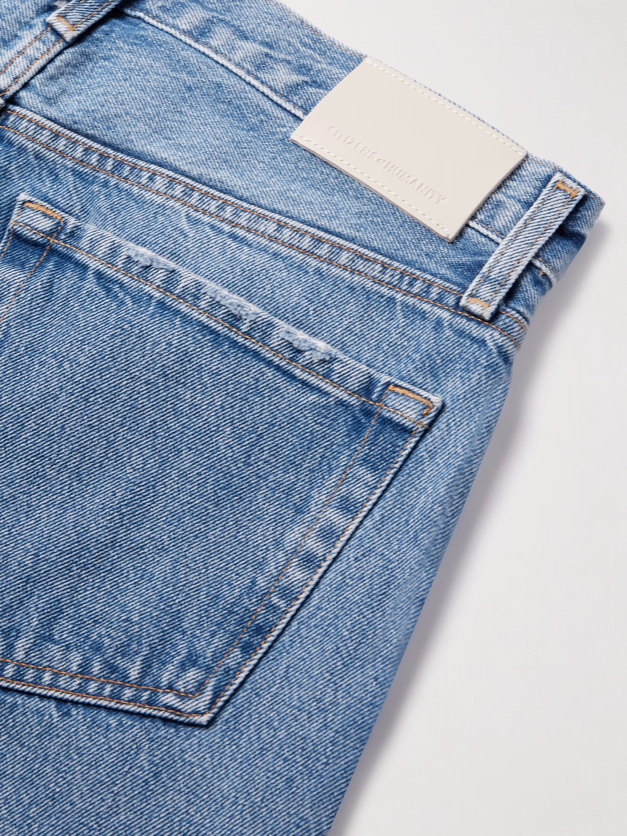 Miro mid-rise barrel-leg recycled jeans