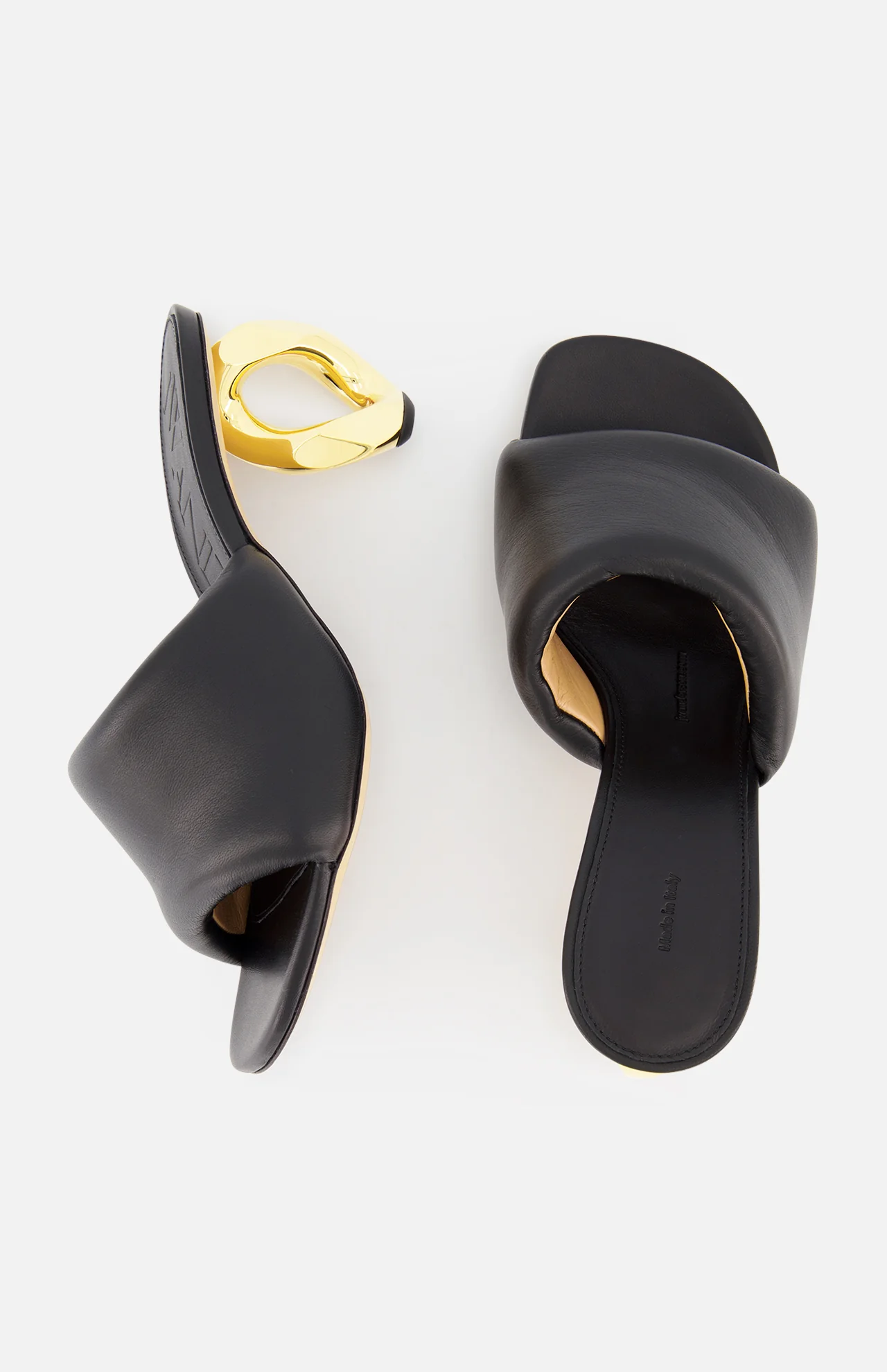 Gold Chain Link Heel Mule Shoe