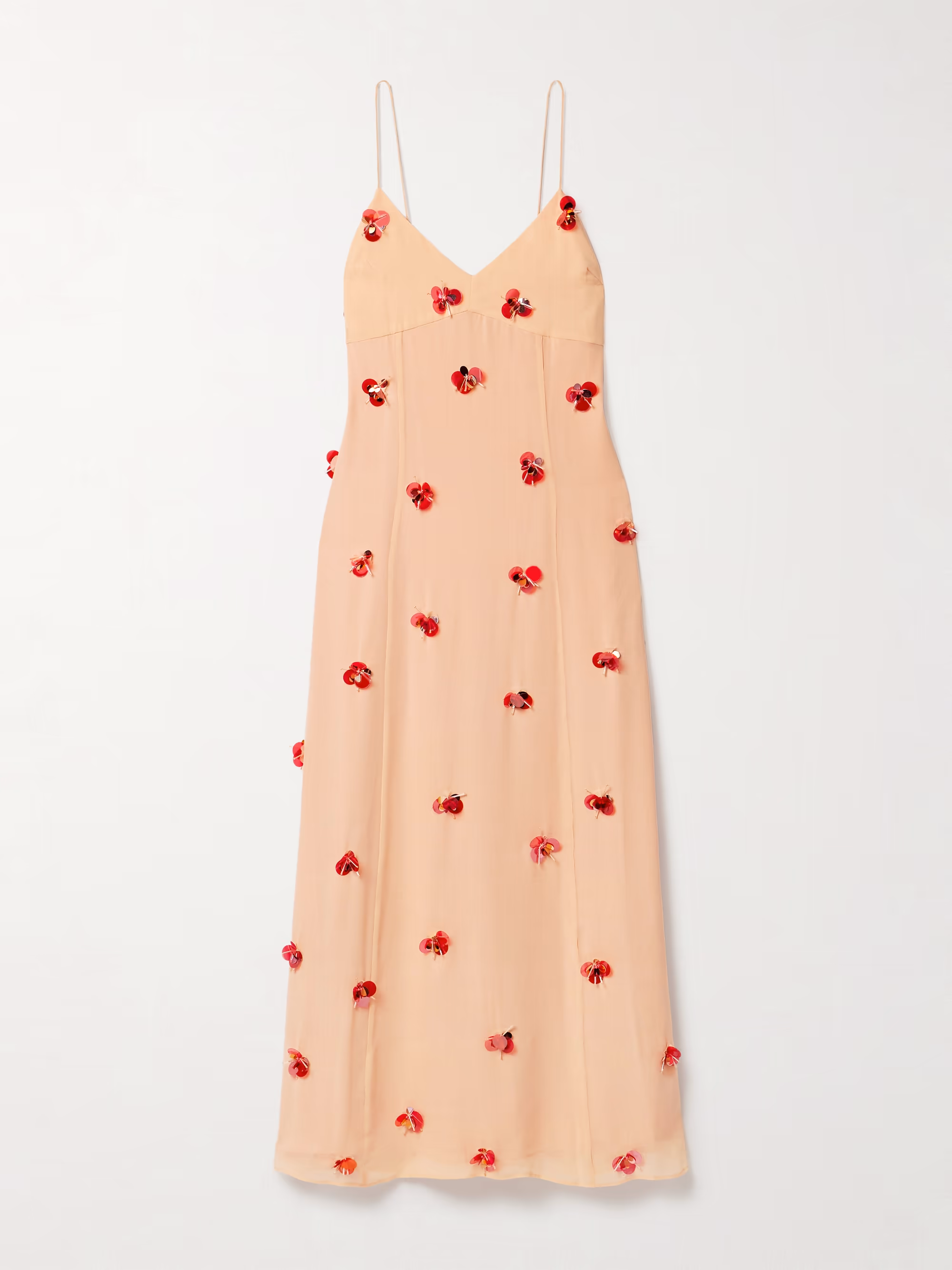 Eve embellished silk-chiffon midi dress
