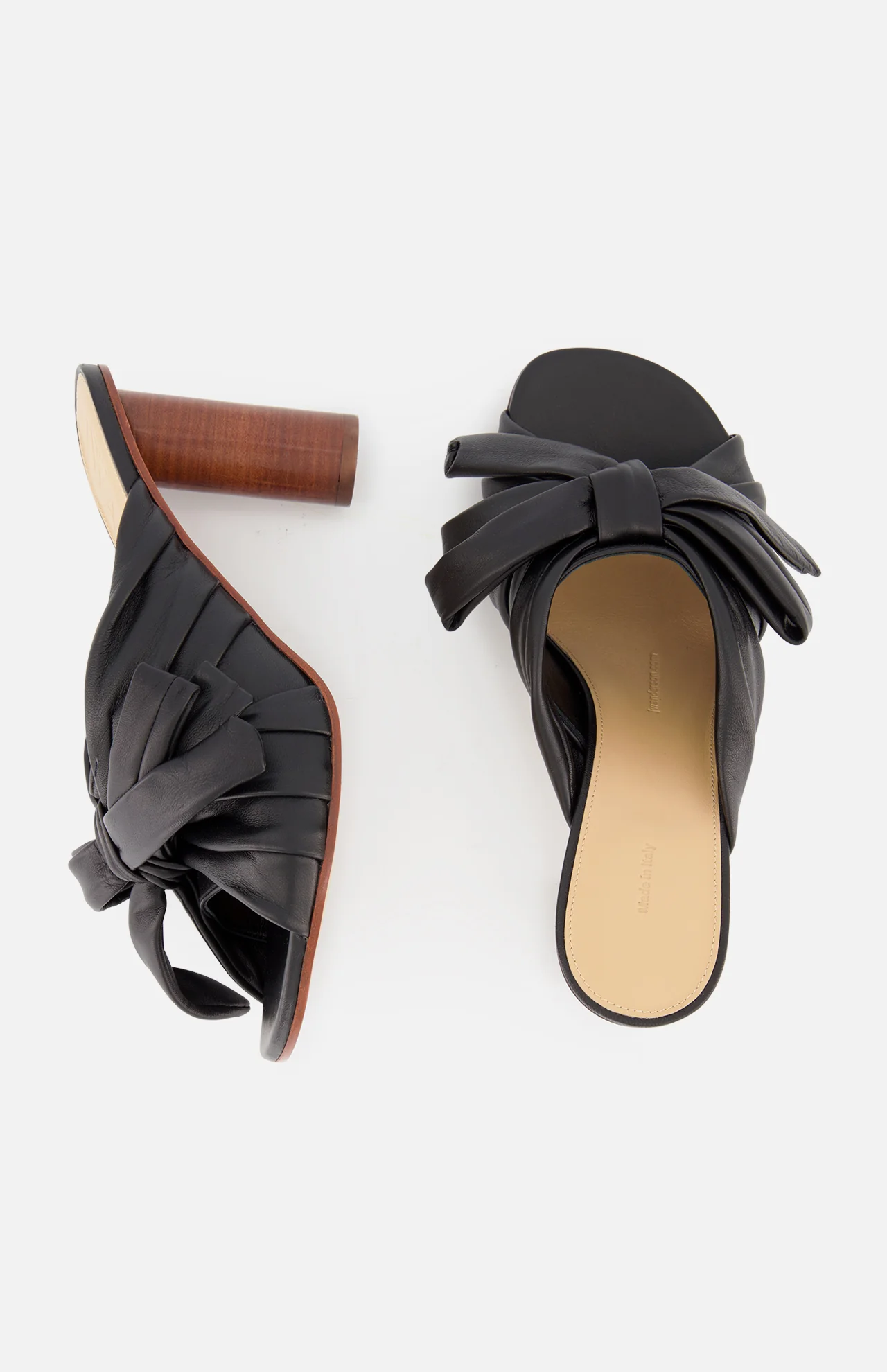 Bow And Wood Heel Sandal