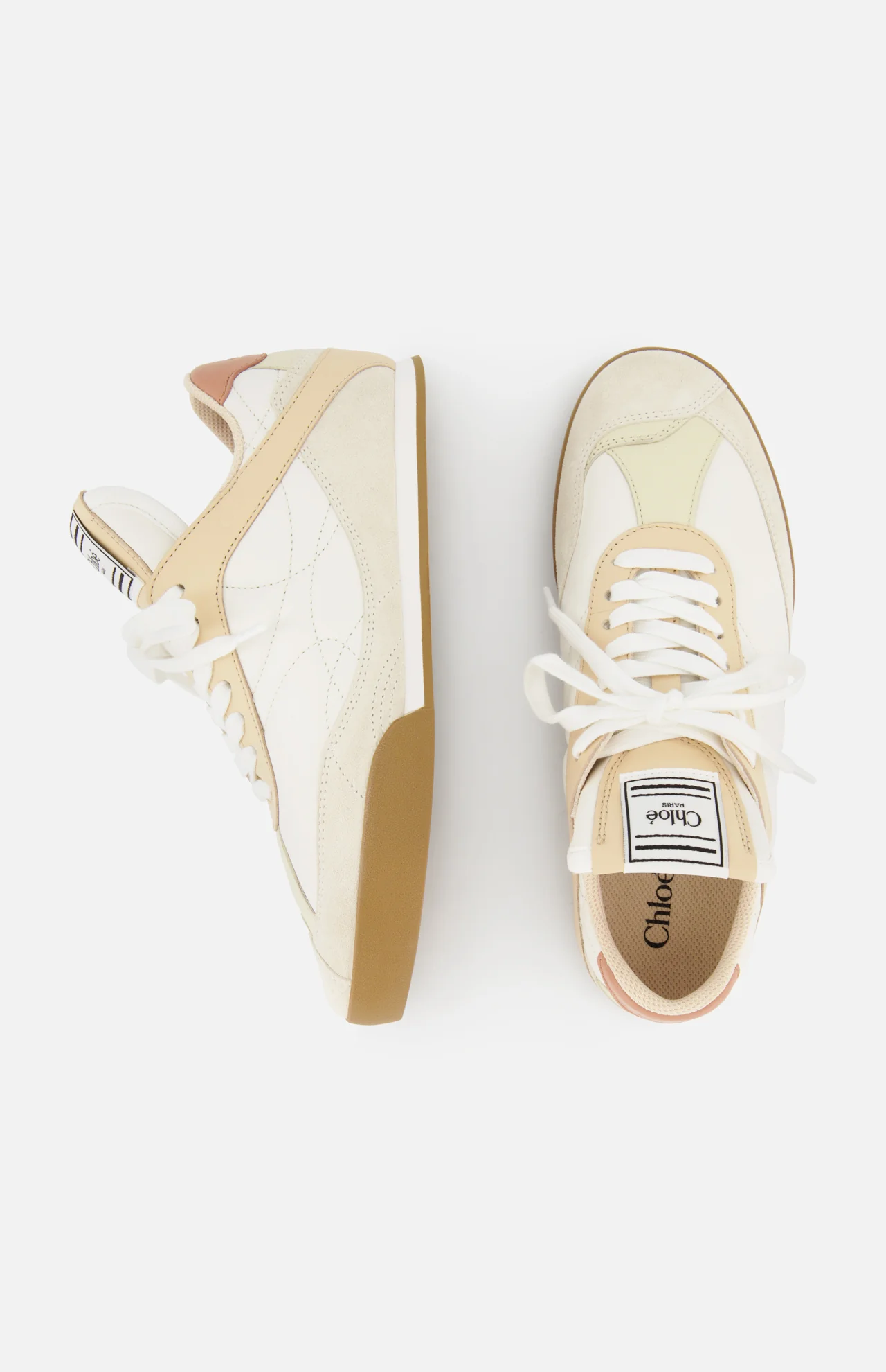 Suede and Leather Mix Sneakers