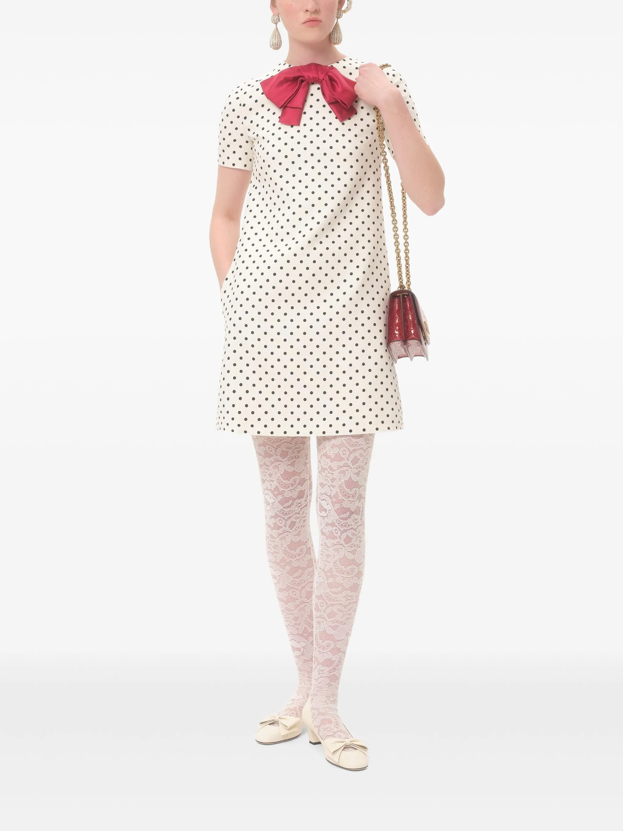 Plusdepois-print mini dress