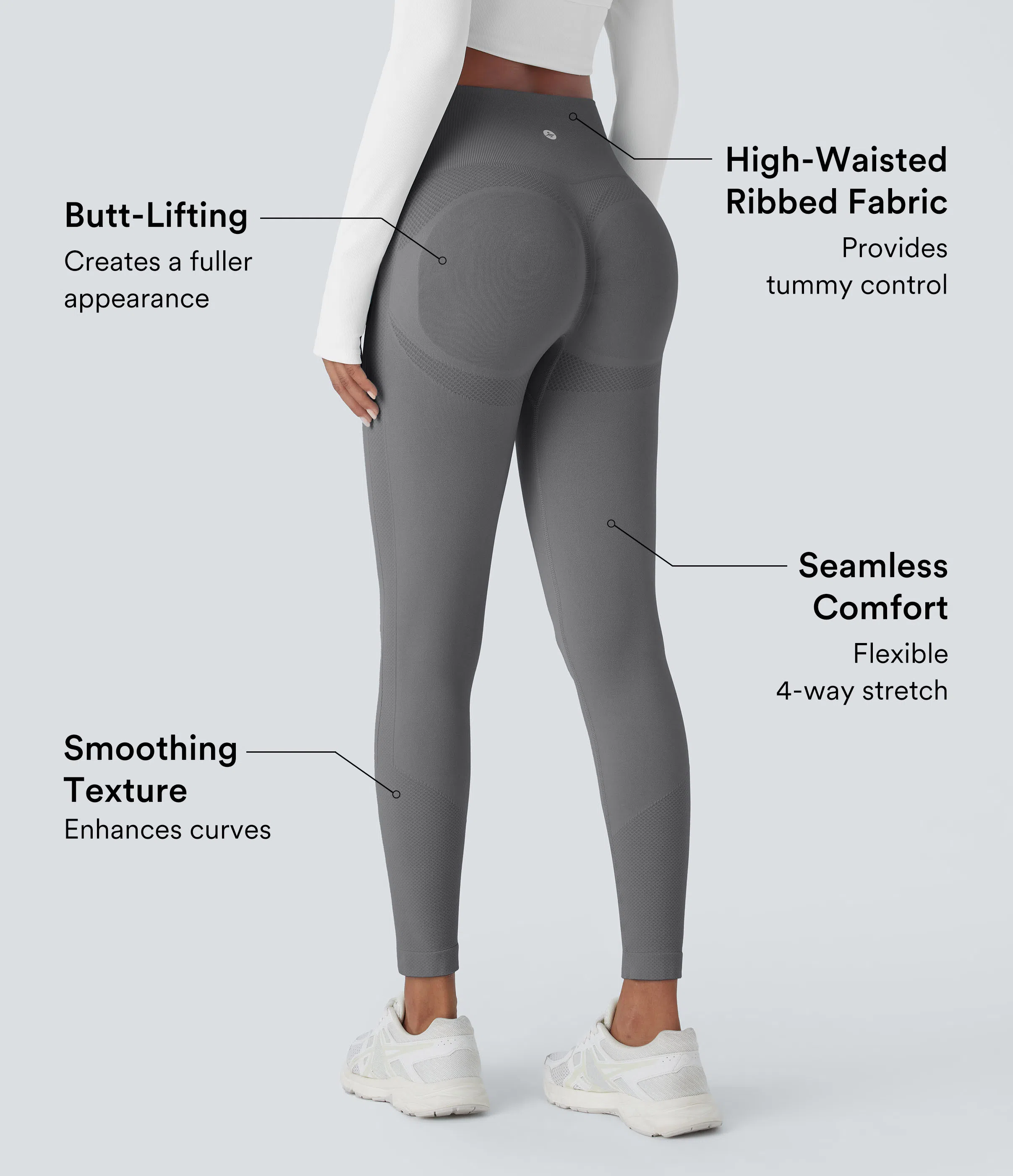 Seamless Flow High Waisted Tummy Control Butt Lifting Yoga Leggings