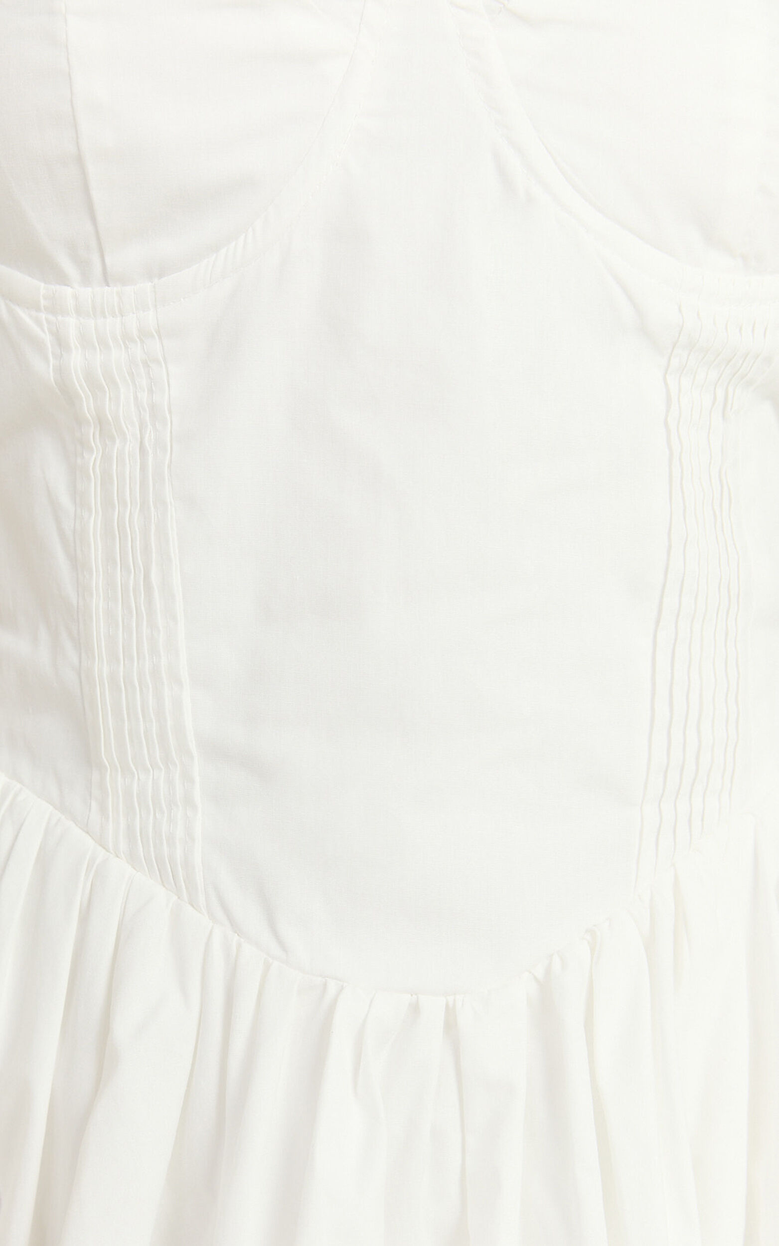 Suzanna Mini Dress - Strapless Pleat Full Skirt Mini in White