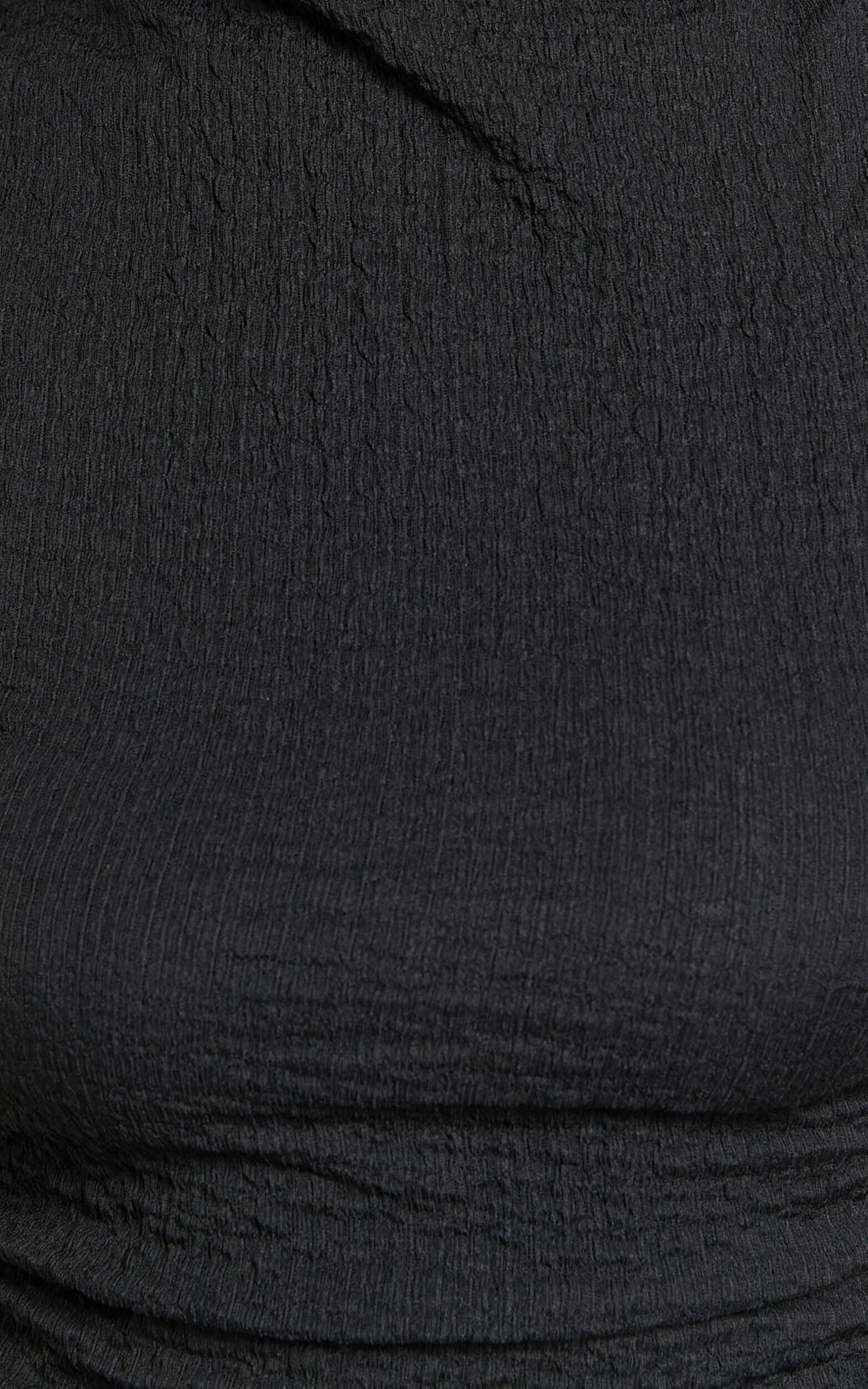 Aleks Midi Dress - High Neck Bodycon Dress in Black