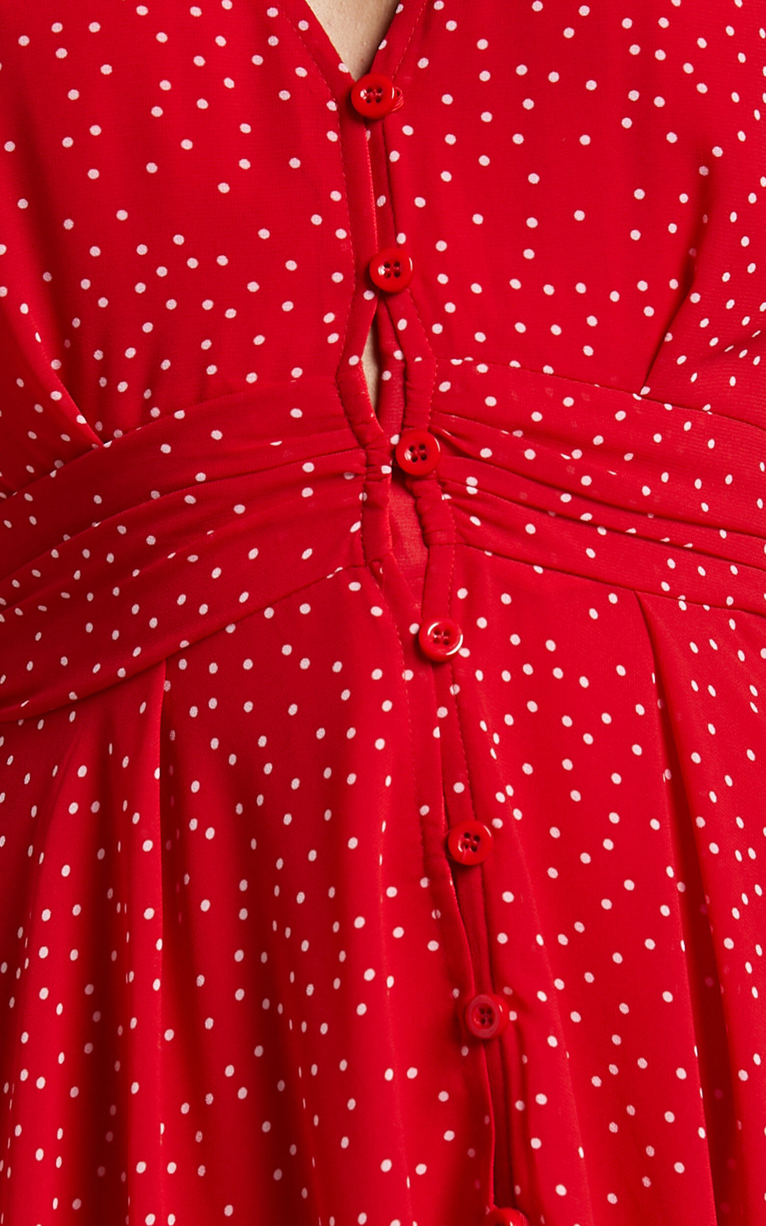 Hey Now Mini Dress - A line Dress in Red Spot