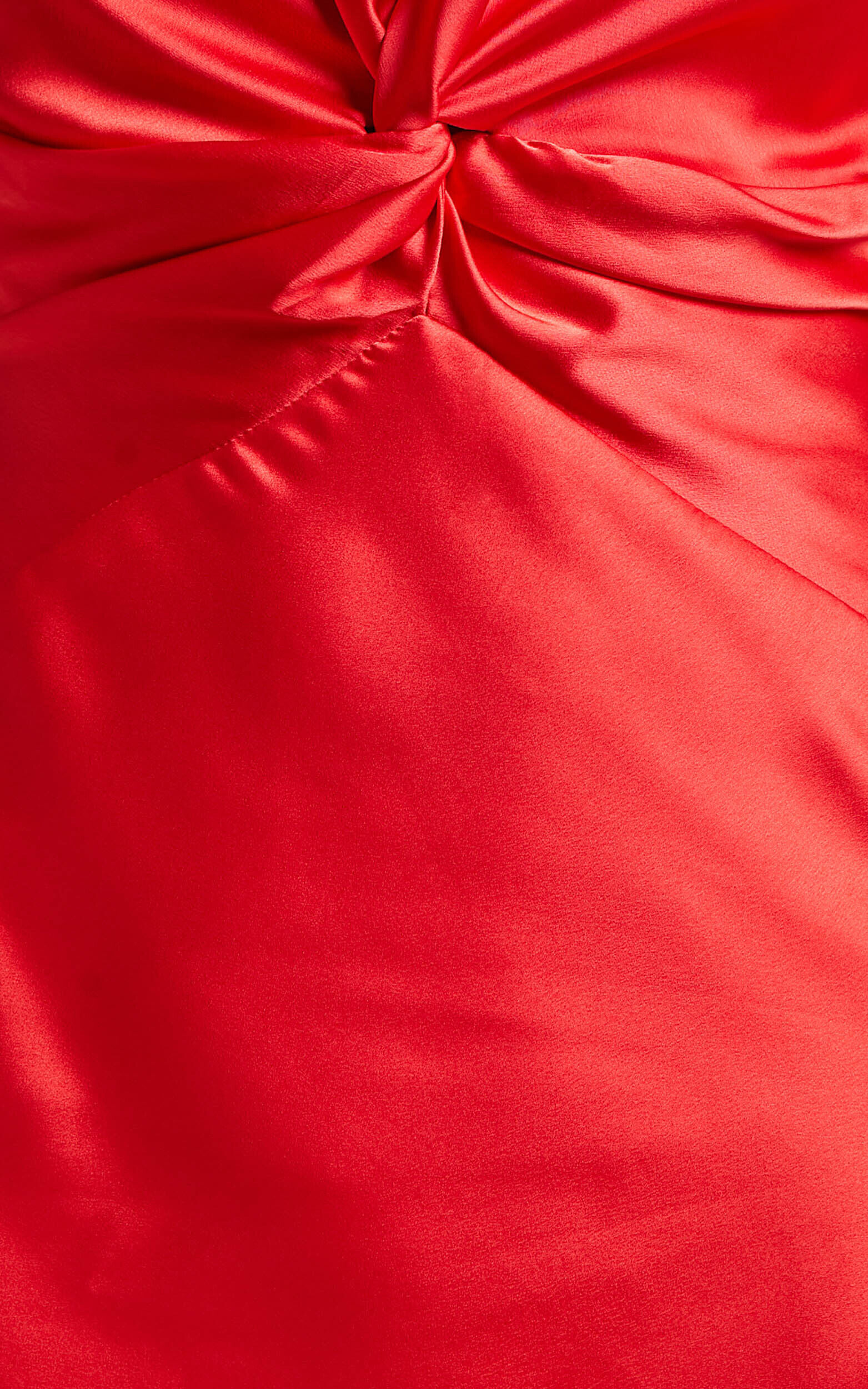 Florentina Midi Dress - Twist Front Open Tie Back Dress in Red