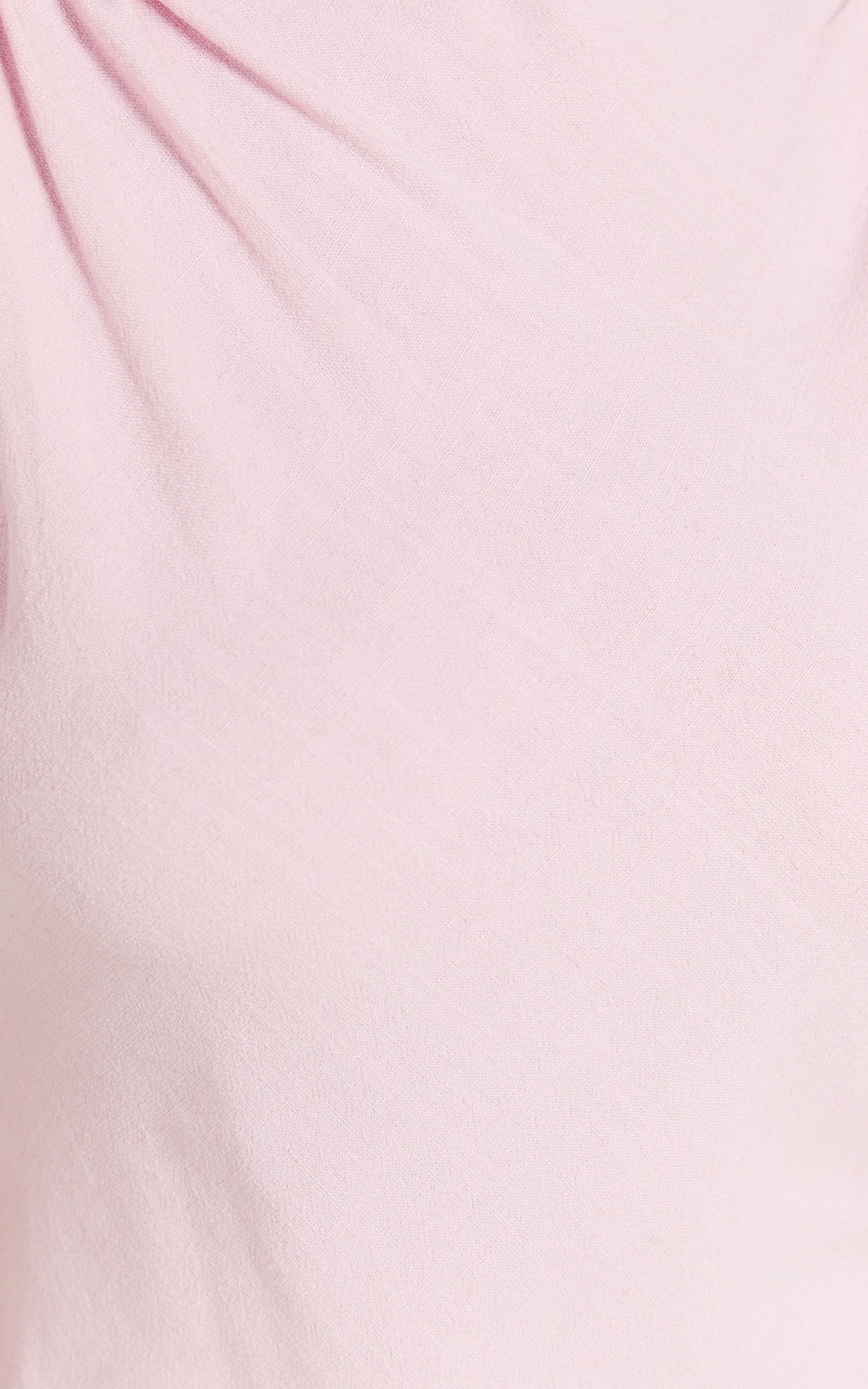 Jessenia Midi Dress - Linen High Neck Dress in Soft Pink