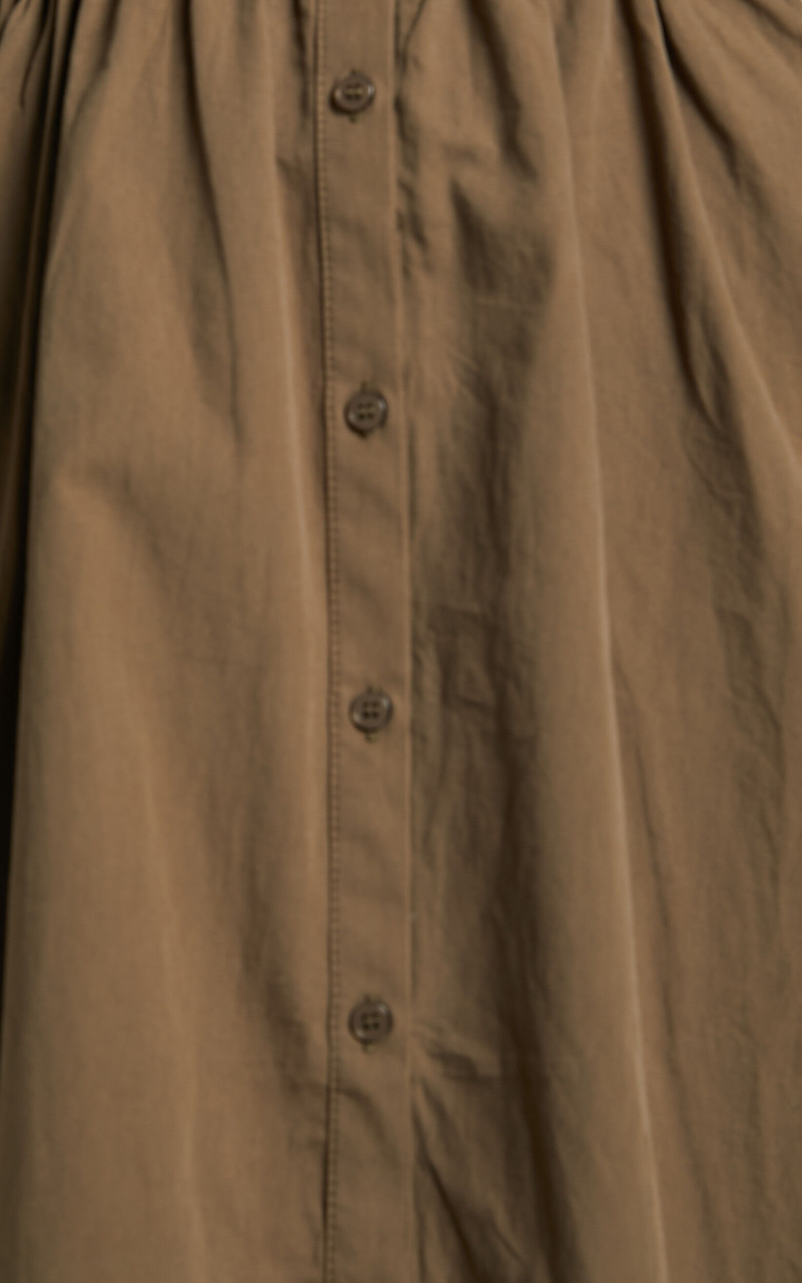 Jiah Dress - Side Cut Out Mini Shirt Dress in Khaki