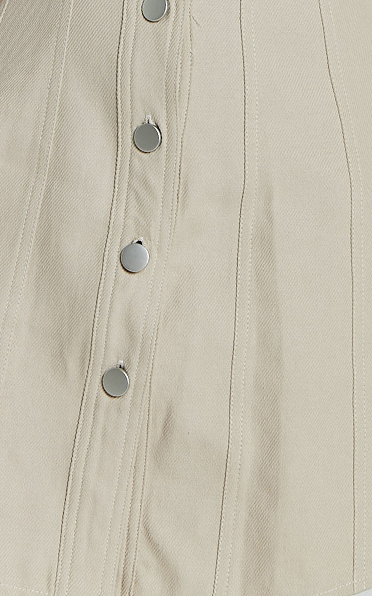 Sofia Mini Dress - Button Through Long Sleeve Dress in Mocha