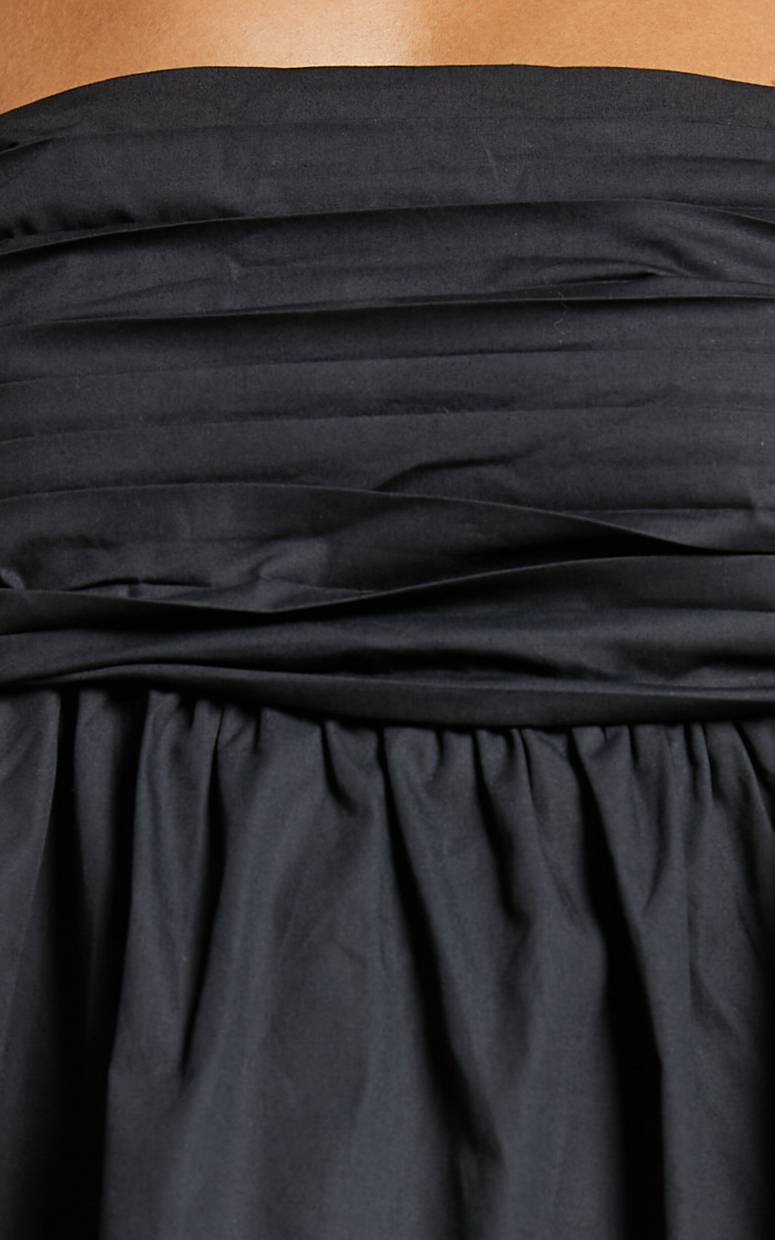 Clover Mini Dress - Back Bow Babydoll Dress in Black