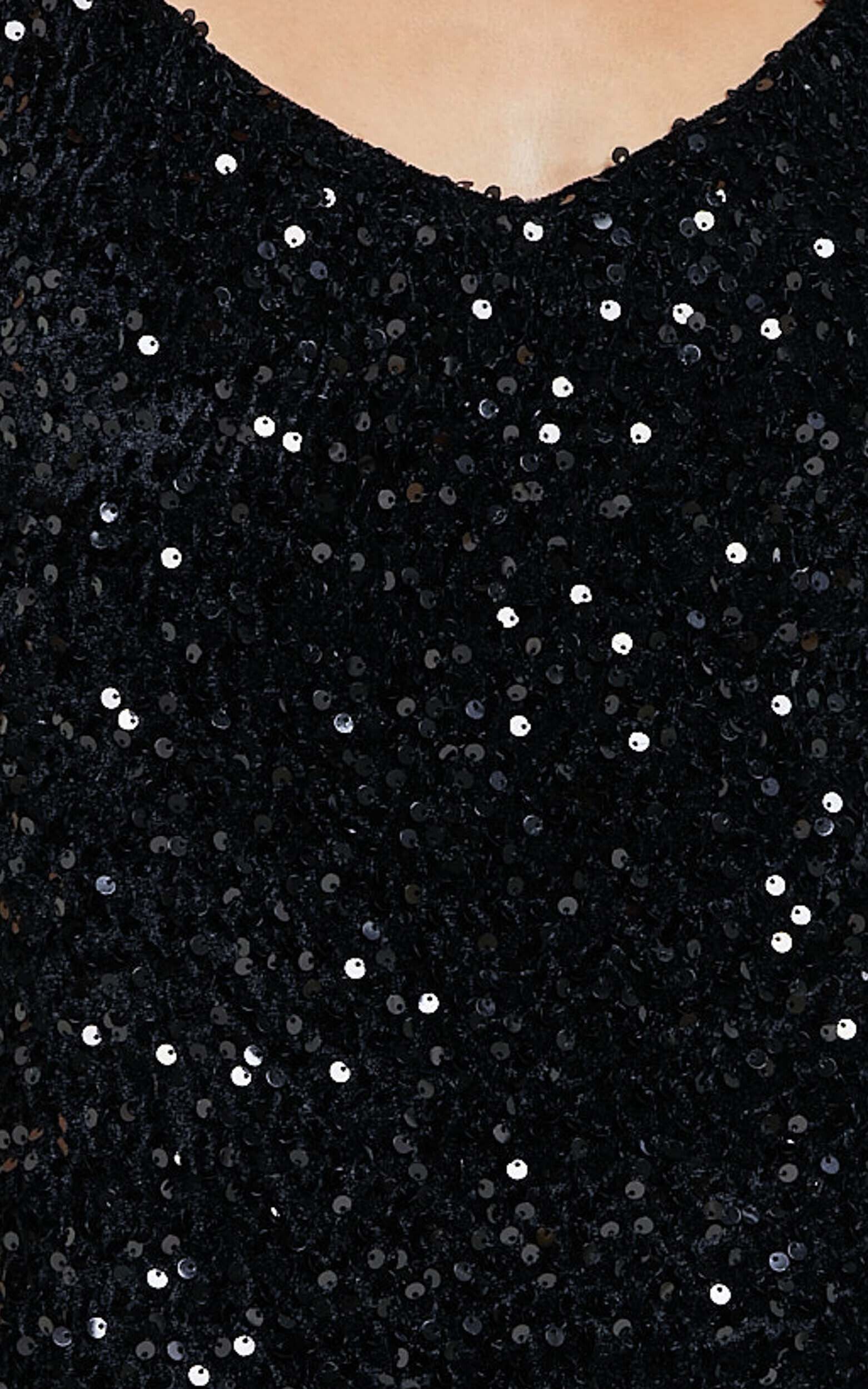 Salome Mini Dress - Bodycon Sequin Dress in Black