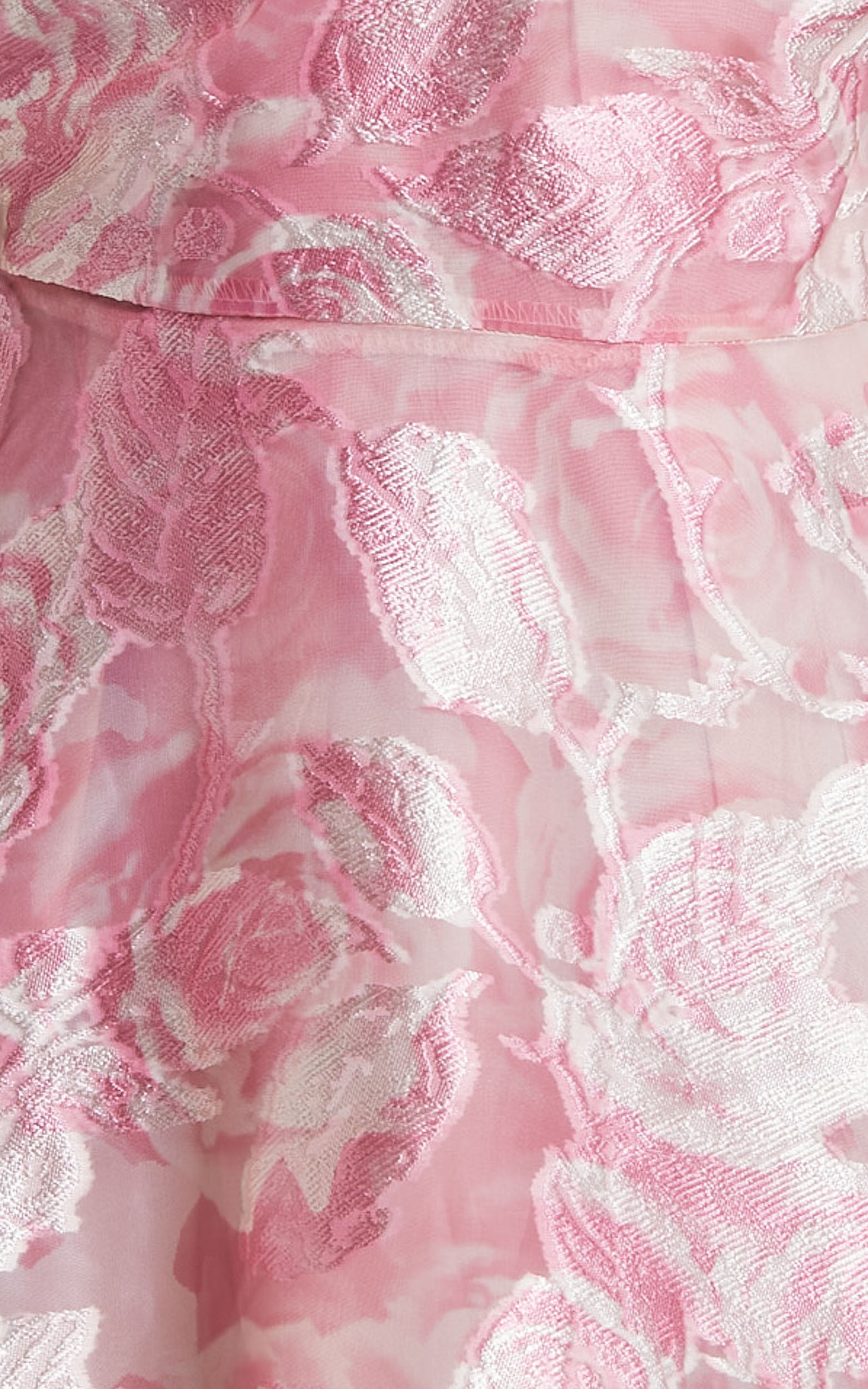 Lettie Mini Dress - Puff Sleeve Circle Hem Dress in Blurred Rose