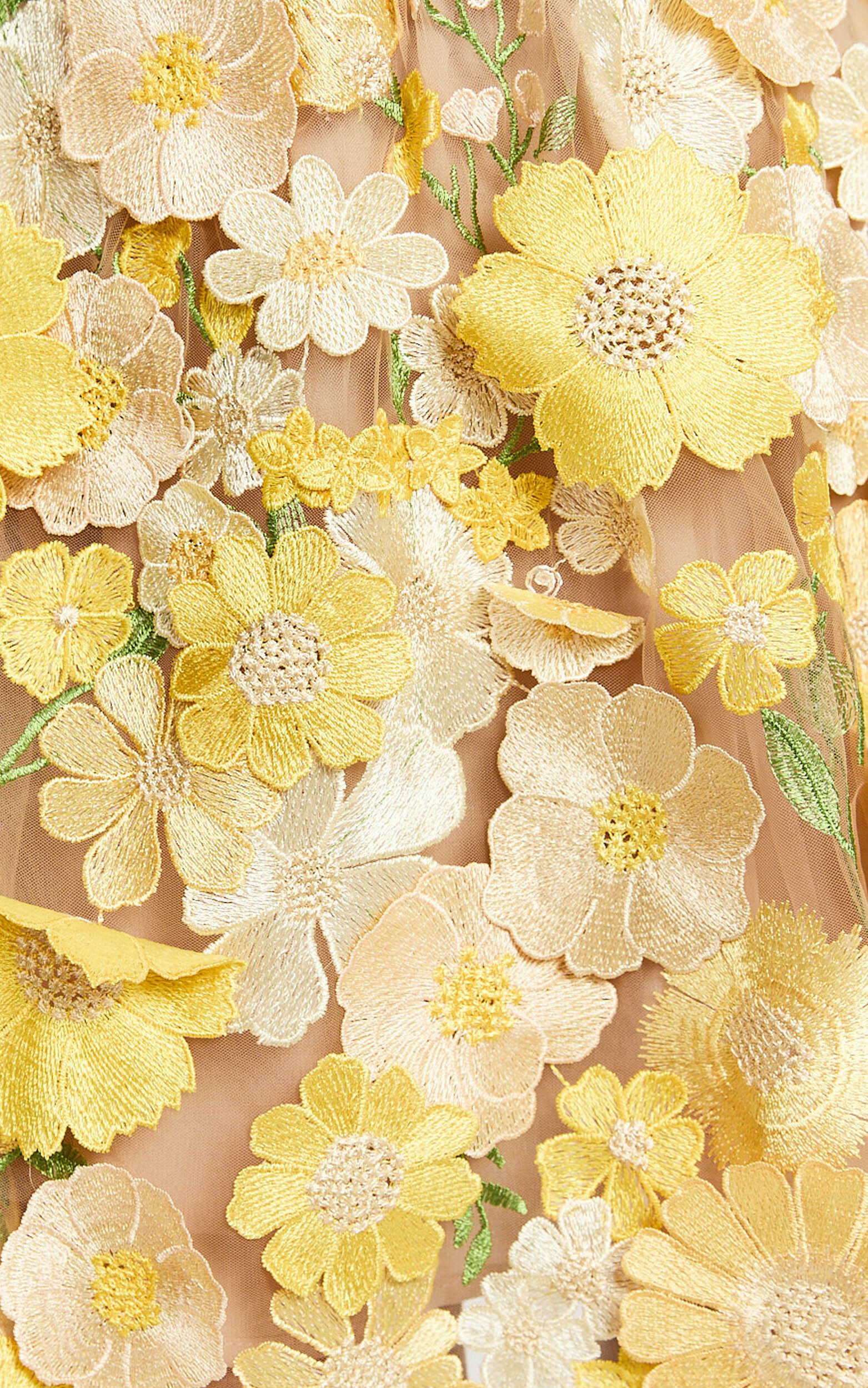 Amalie The Label - Mia Strappy Flower Detail Mini Dress in Yellow