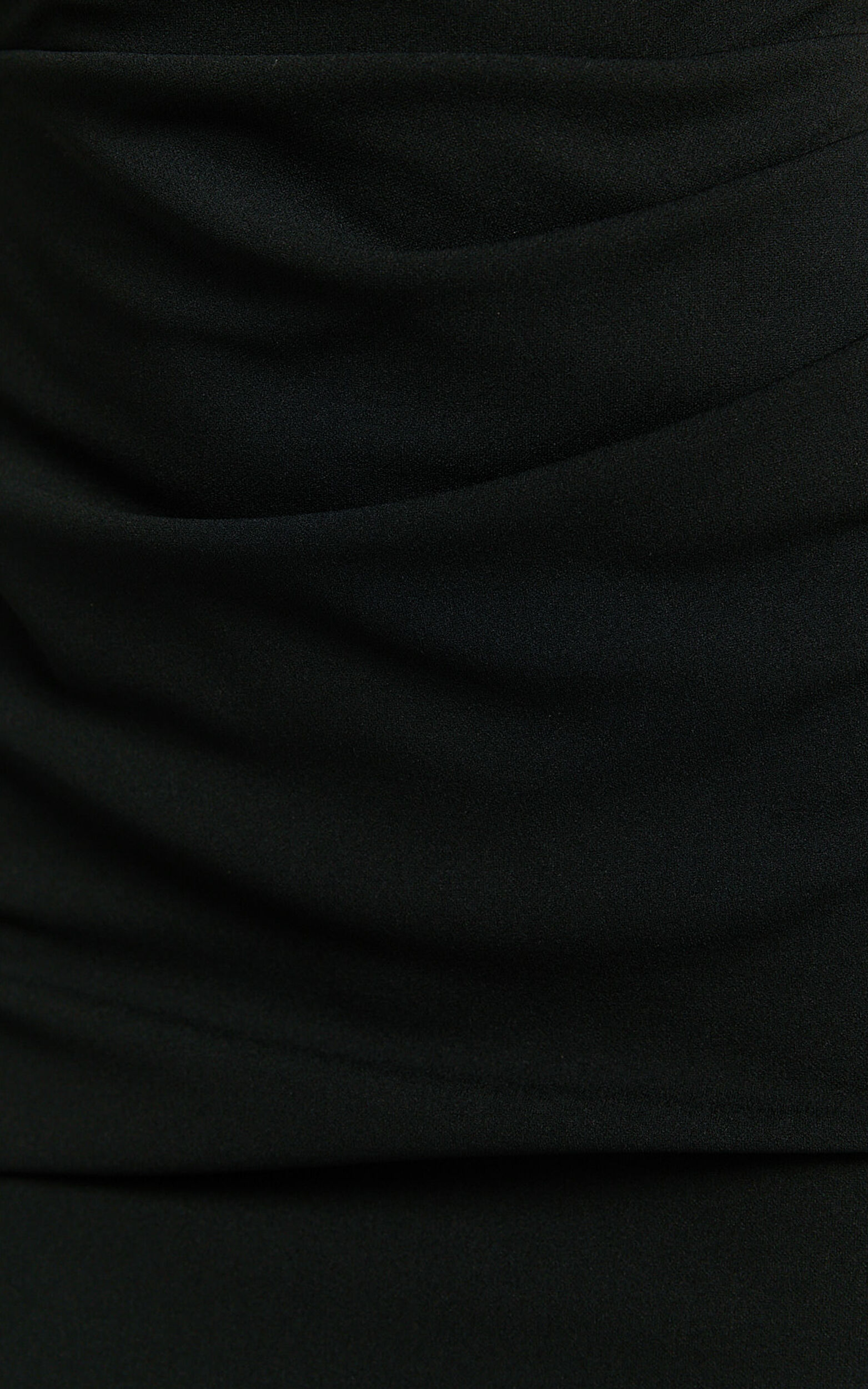 Junaidah Mini Dress - Strapless Ruched Dress in Black