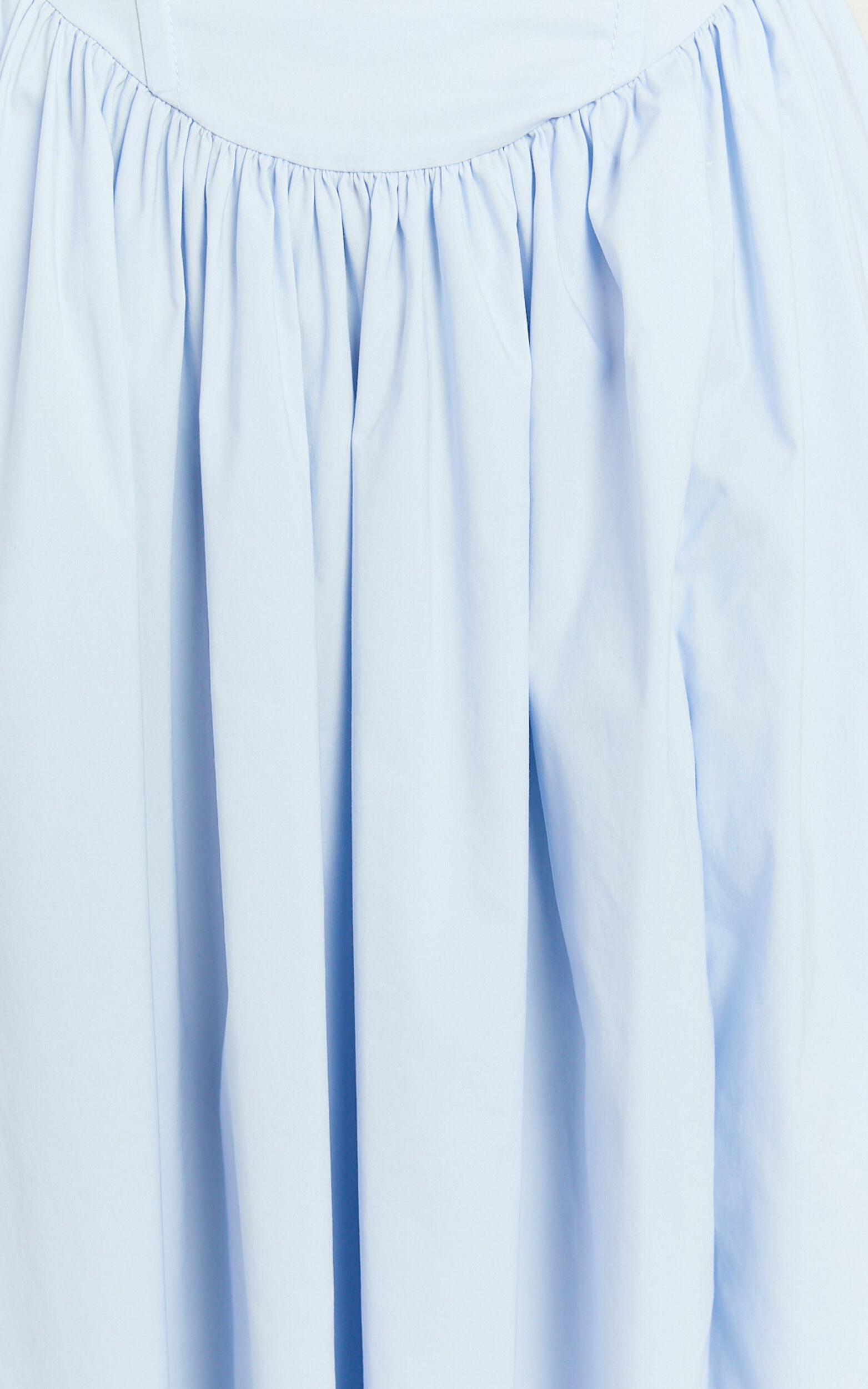 Holly Midi Dress - Corset Lace Up Dress with Split in Soft Blue