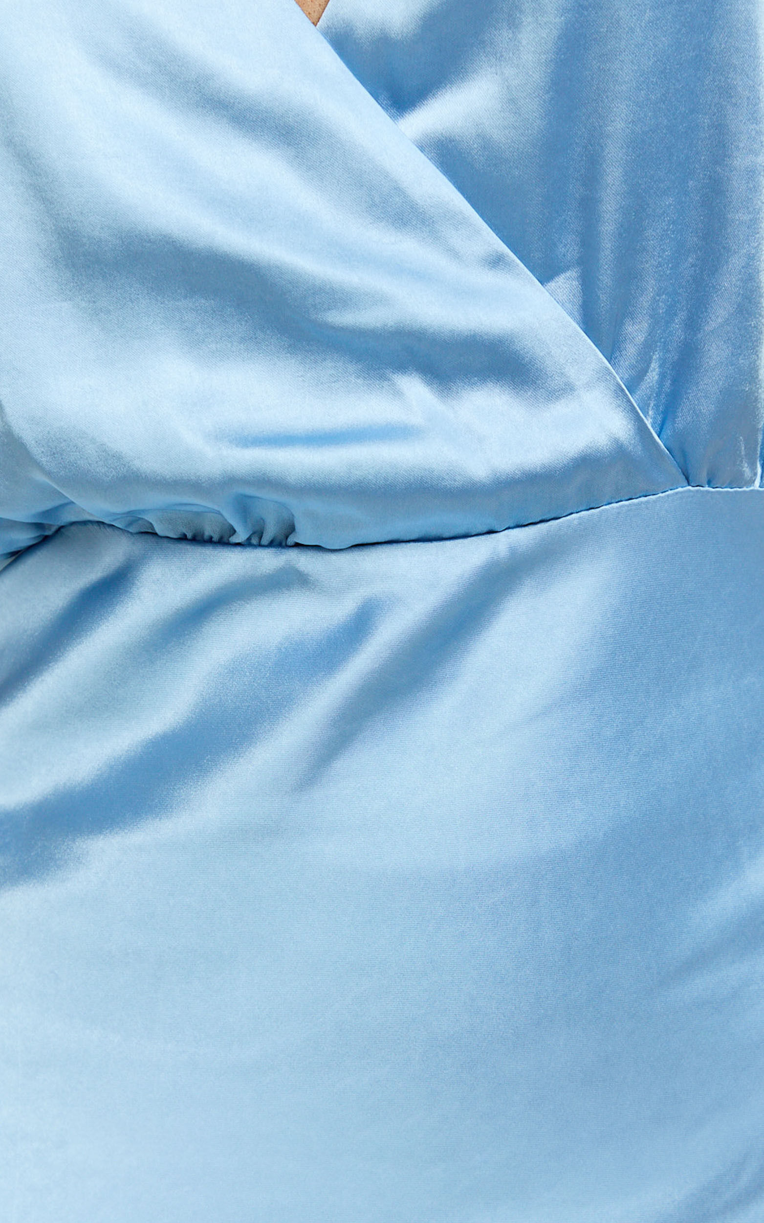 Hailey Maxi Dress - Cap Sleeve V Neck Dress in Blue