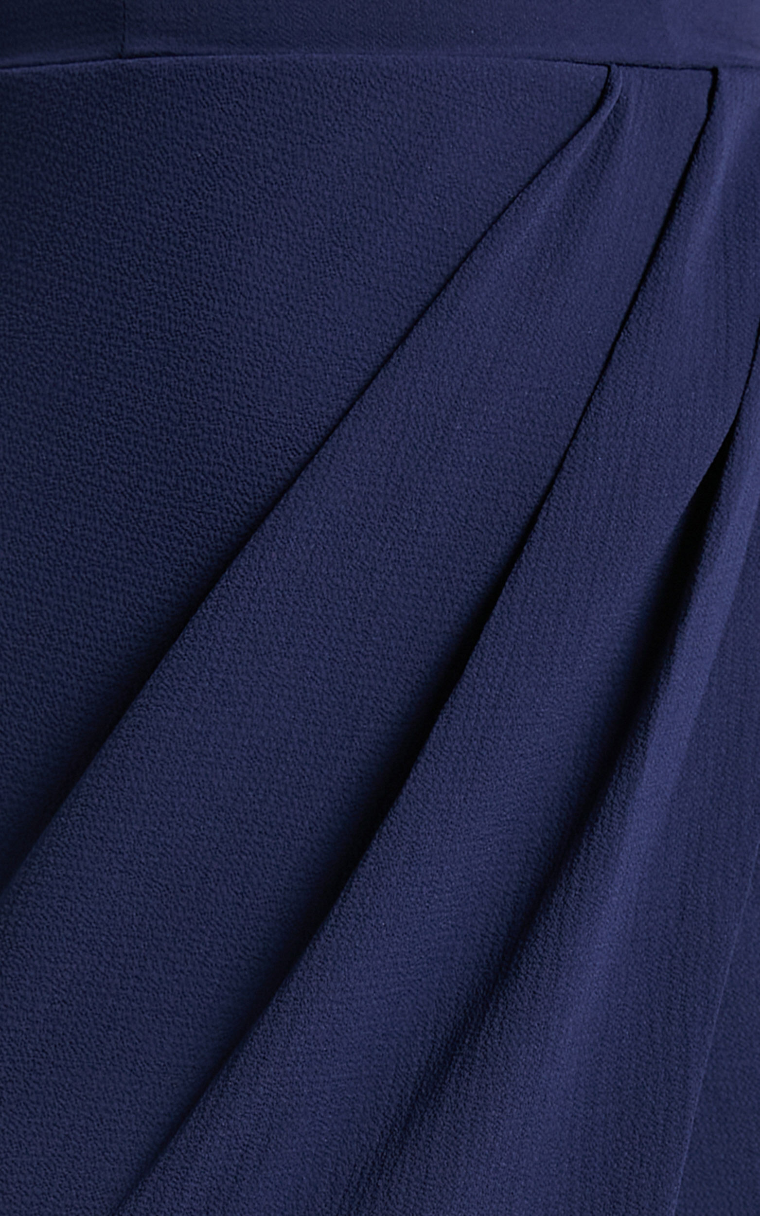 Lucky Day Midi Dress - V Neck Drape Dress in Navy