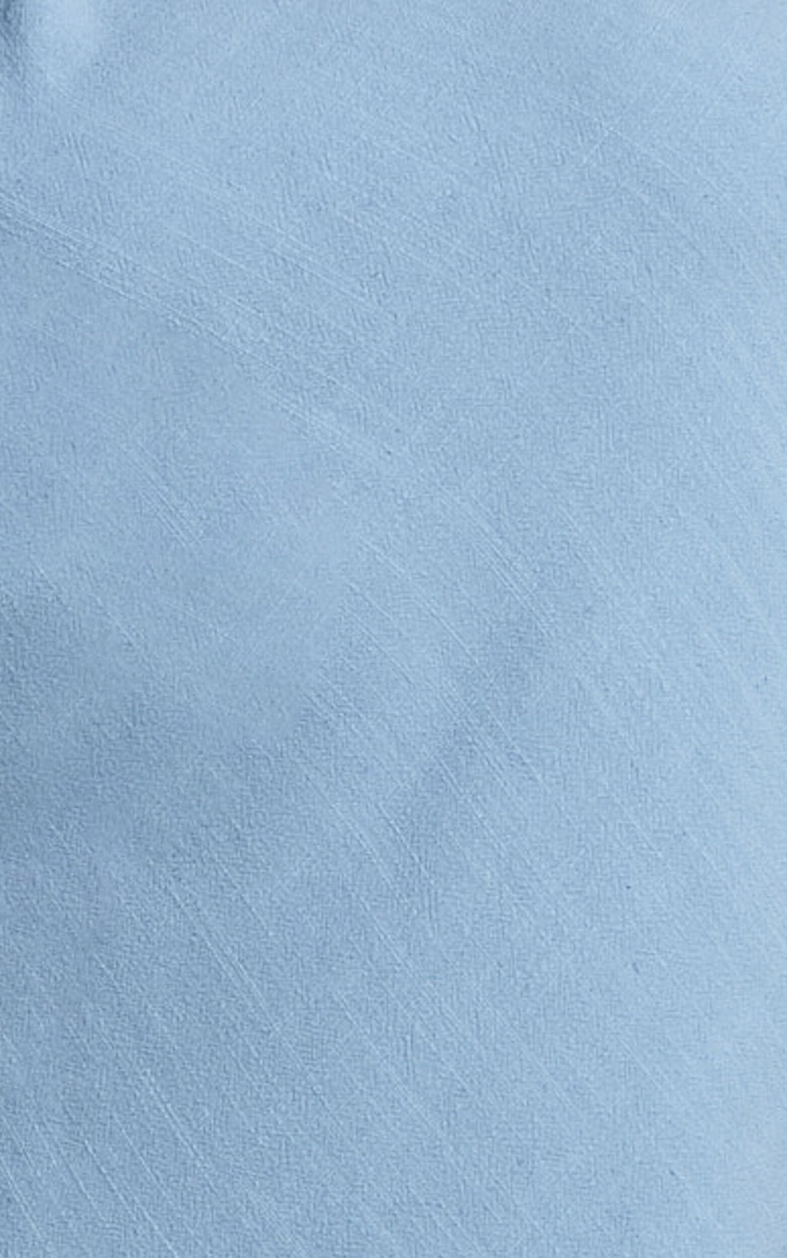 Jessenia Midi Dress - Linen High Neck Dress in Blue