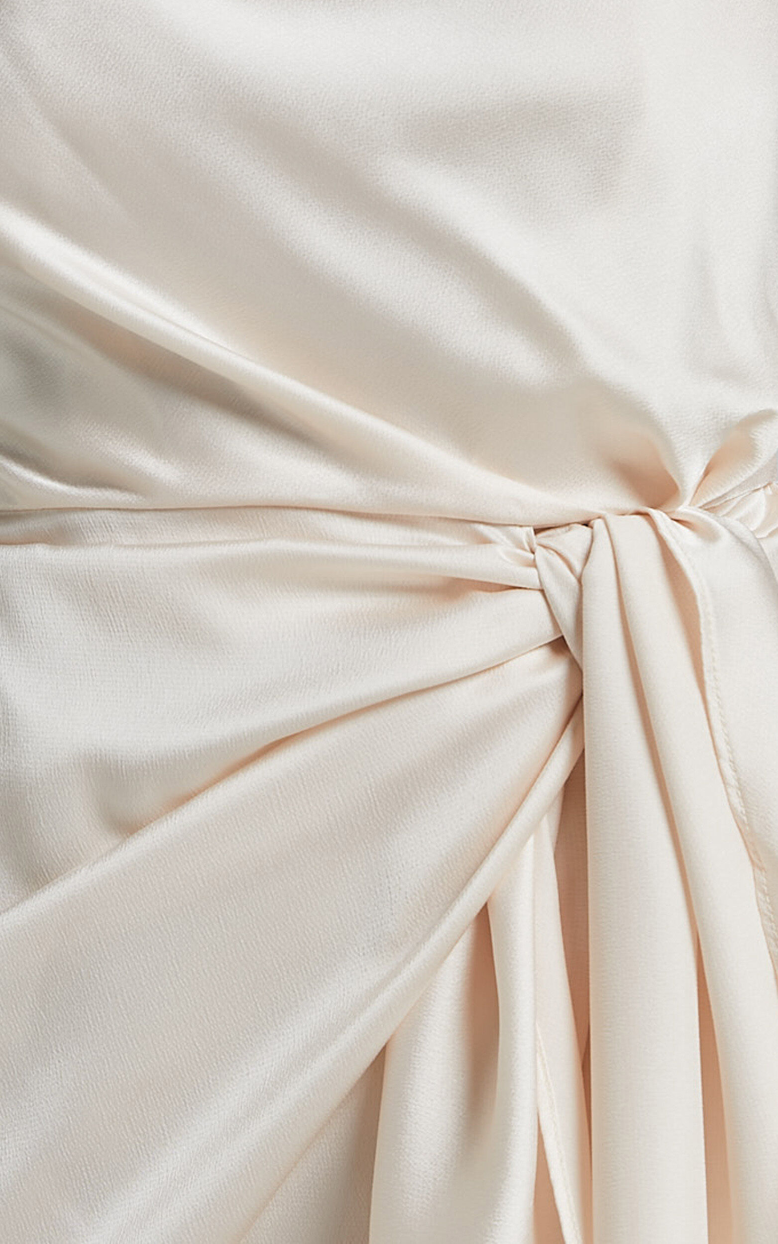 Behati Mini Dress - High Neck Wrap in Oyster