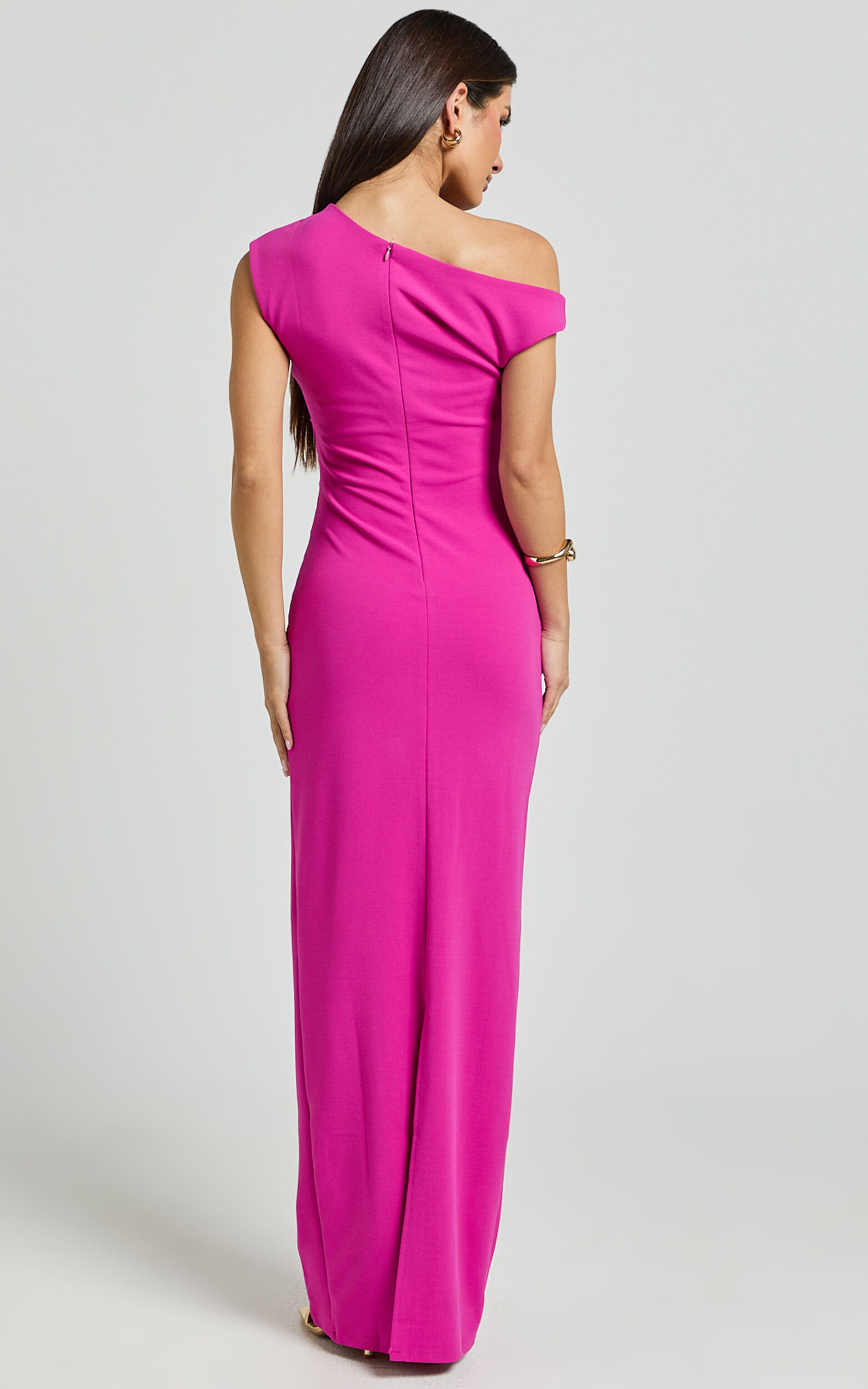 Genie Maxi Dress - Off The Shoulder Dress in Pink