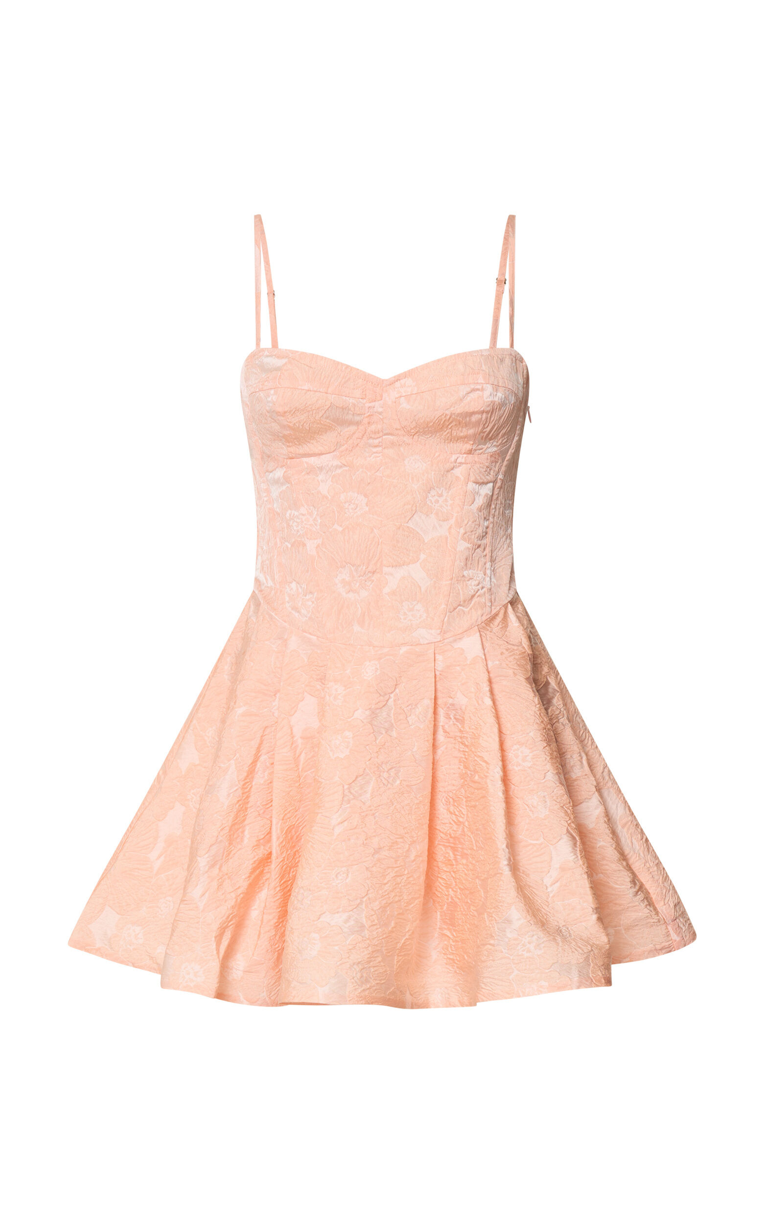 Winona Mini Dress - Sweetheart Corset Tie Back Dress in Peach