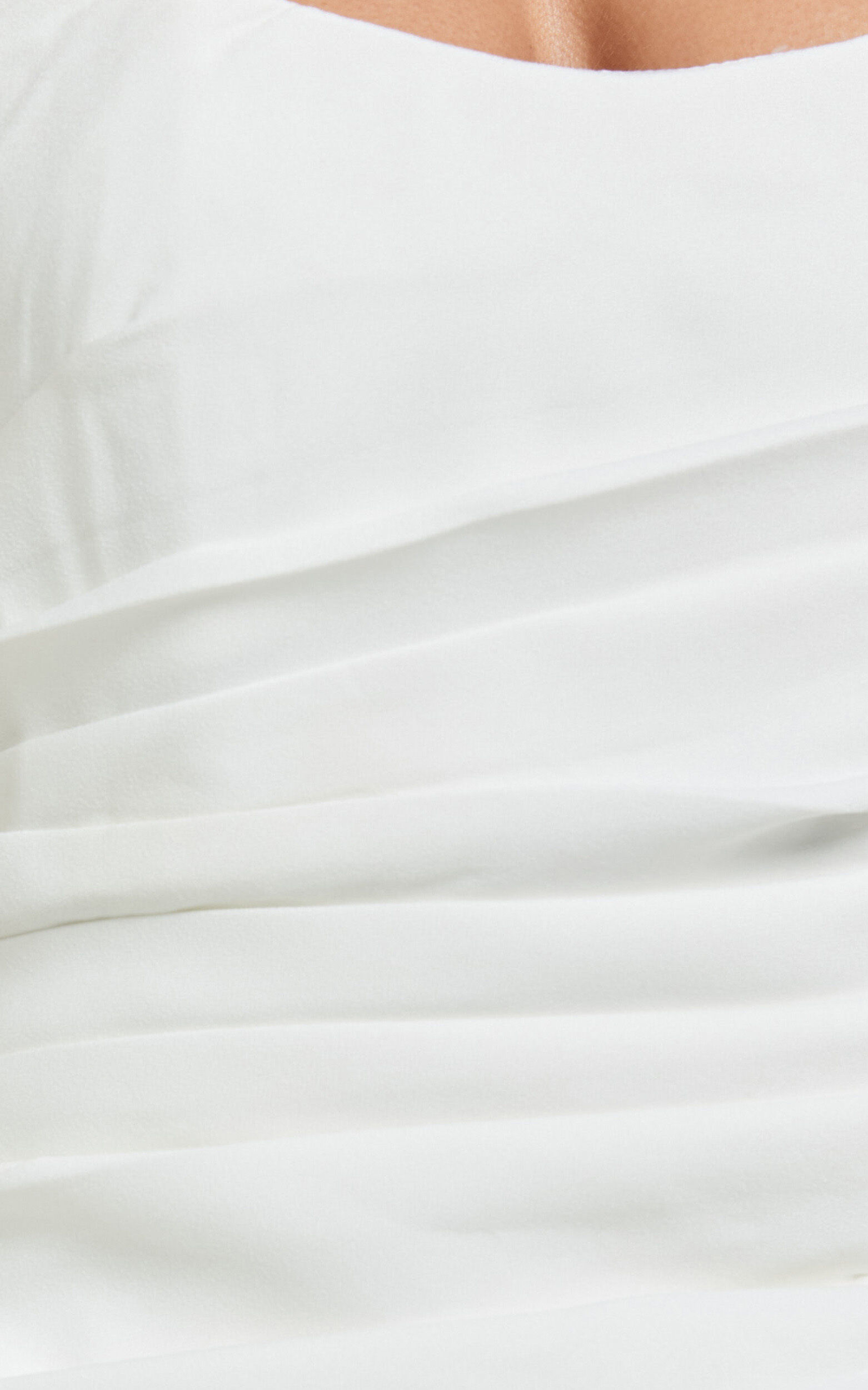 Akara Mini Dress - Strapless Wrap Dress in White