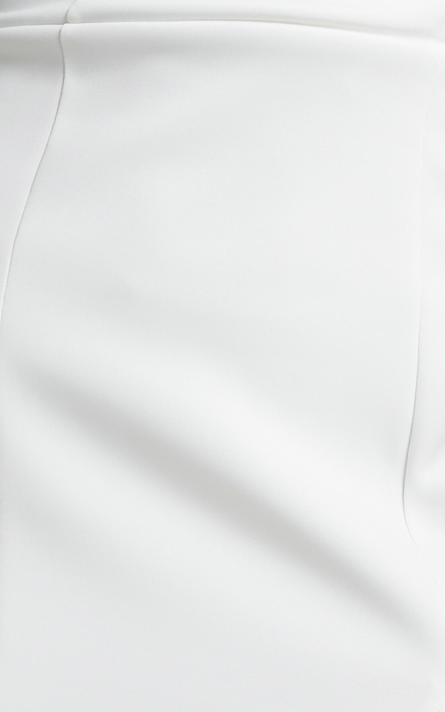 Big Ideas Midi Dress - V Neck Thigh Split Dress in White