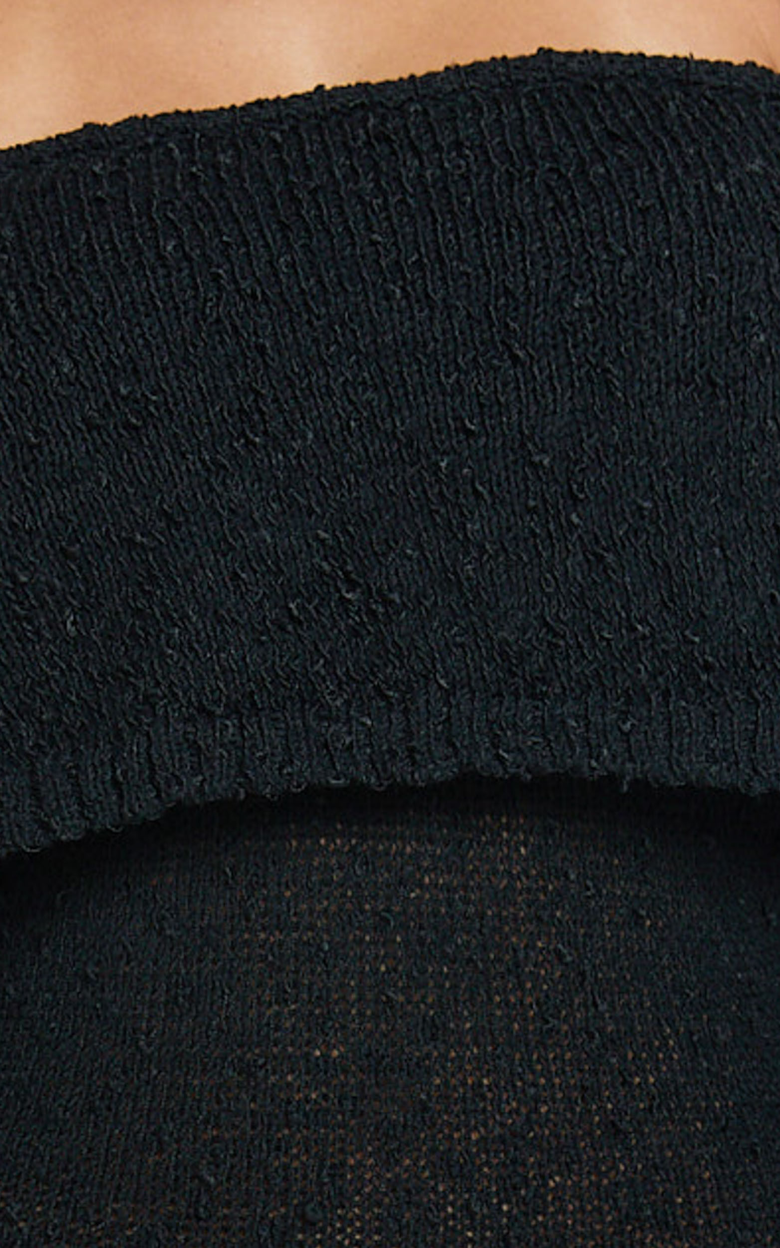 Claire Maxi Dress - Knit Off Shoulder Dress in Black