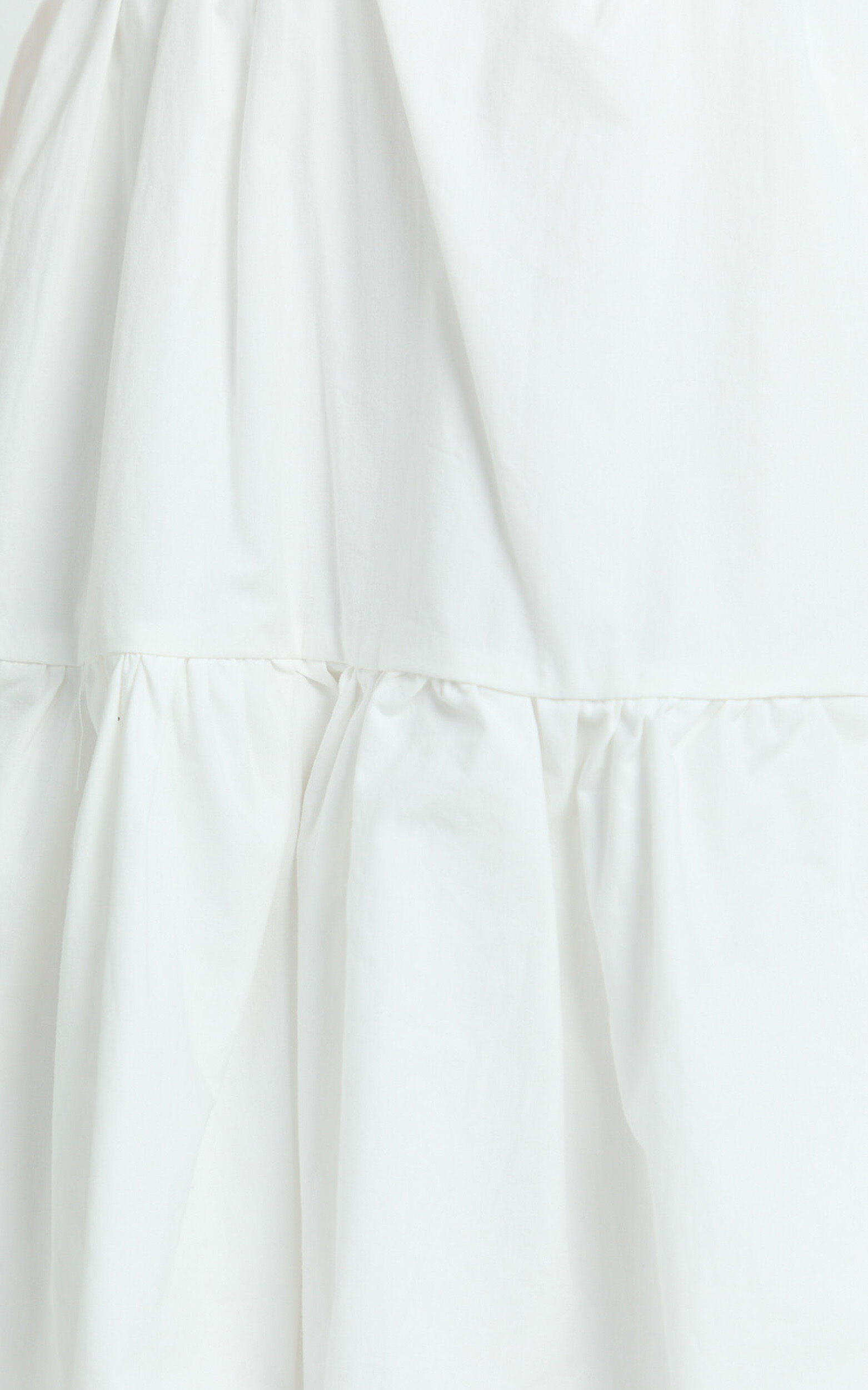 Miles Mini Dress - Ruffle Sleeve Tiered Dress in White