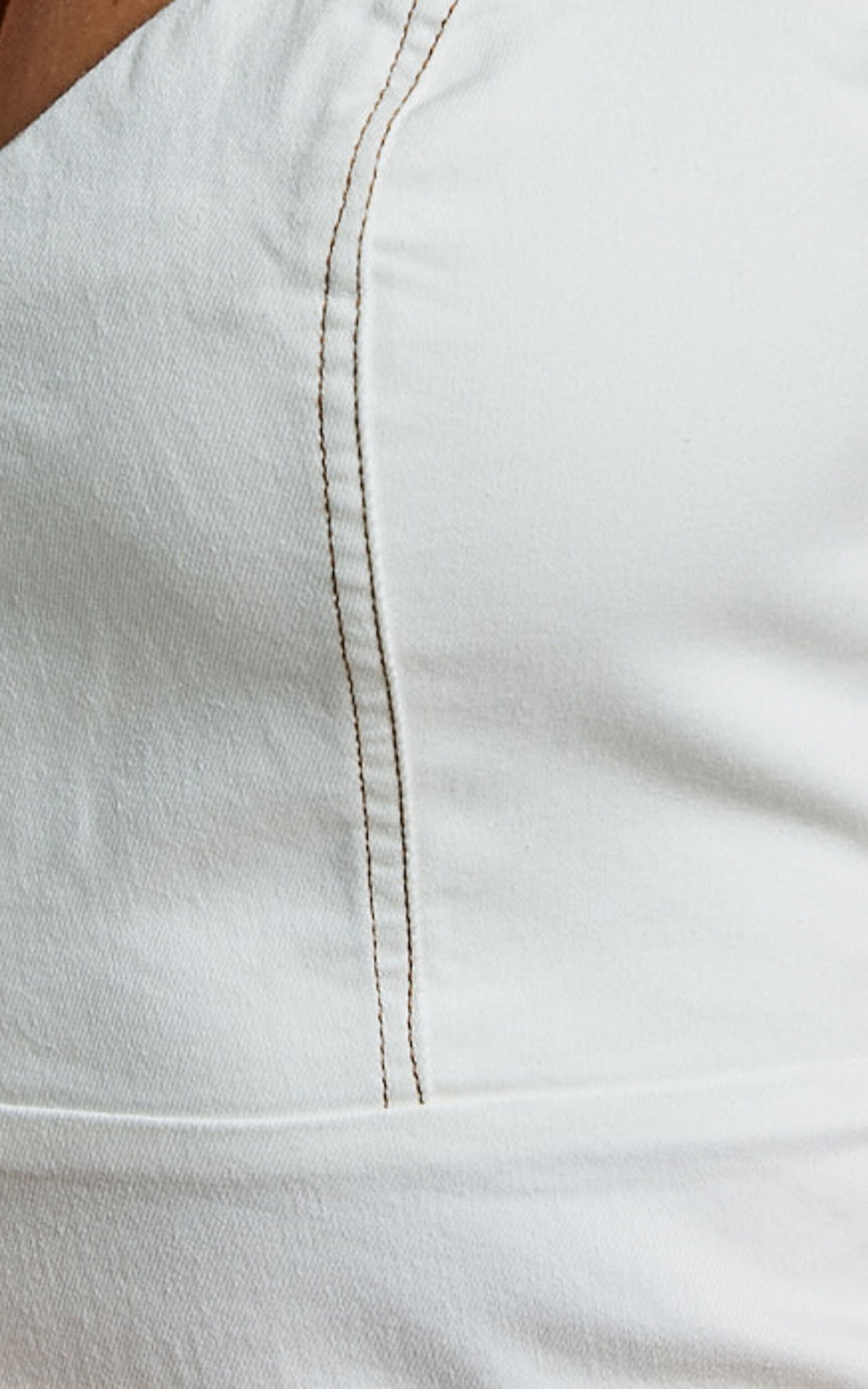 Bethany Mini Dress - One Shoulder Ruffle Detail Dress in Cream