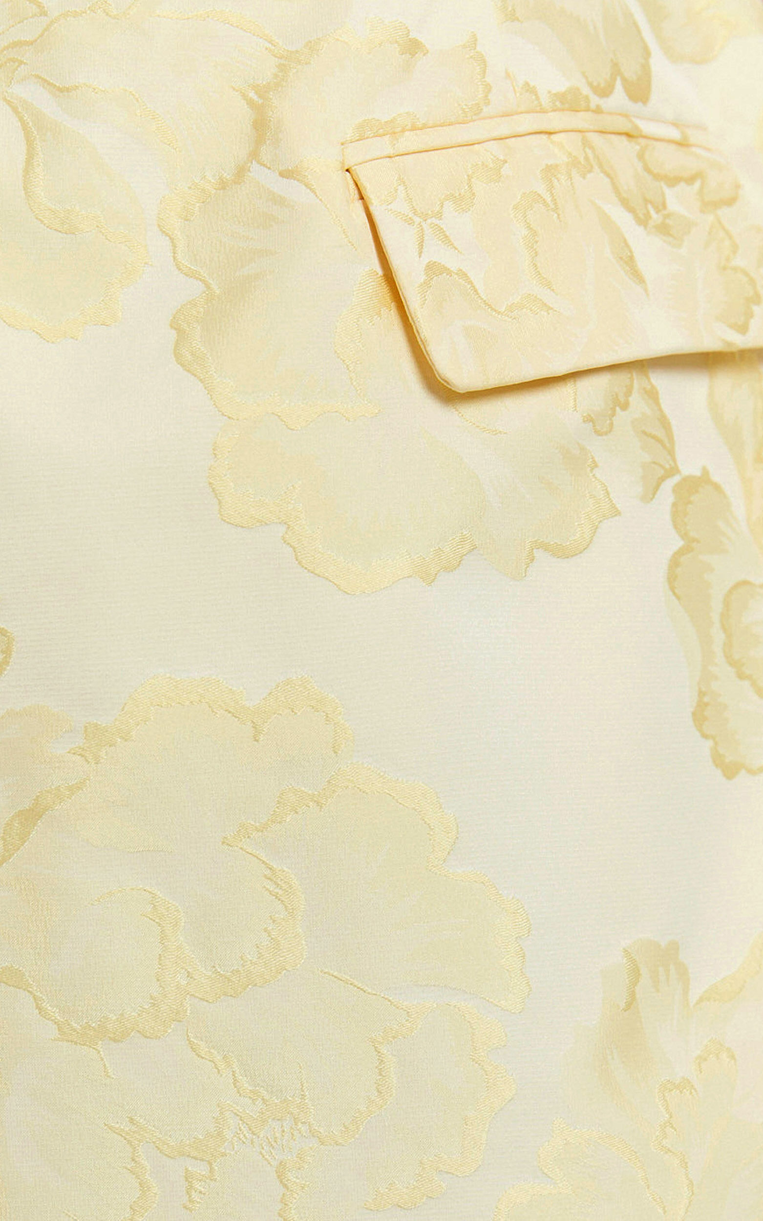 Kyra Mini Dress - Square Neck Open Back Jacquard Mini Dress in Lemon