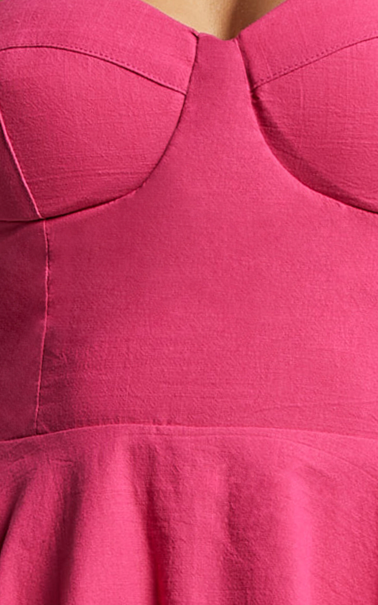 Girley Mini Dress - Bow Strap Dress in Pink