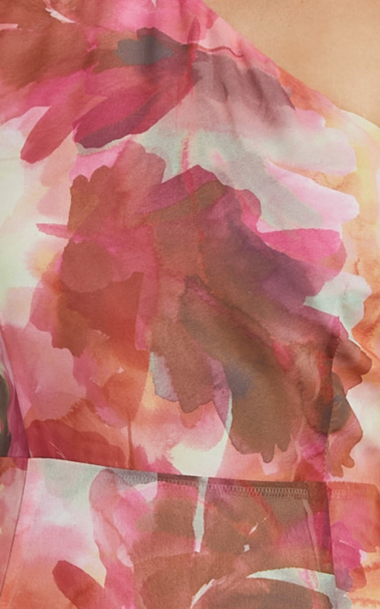 Labelle Midi Dress - Recycled Polyester One Shoulder Asymmetric Dress in Haze Floral