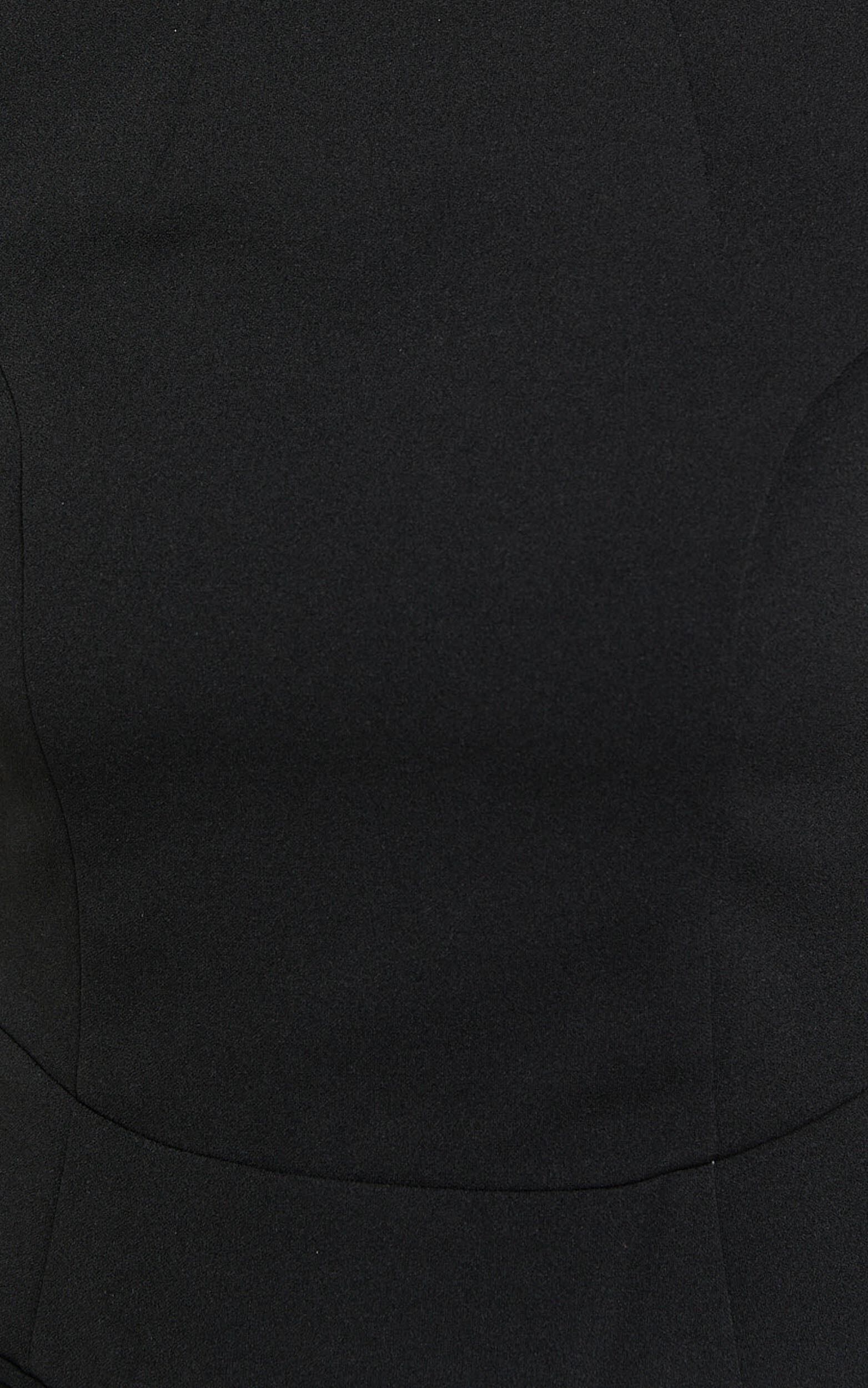 Carlson Mini Dress - High Neck Sleeve Cocoon Skirt Dress in Black