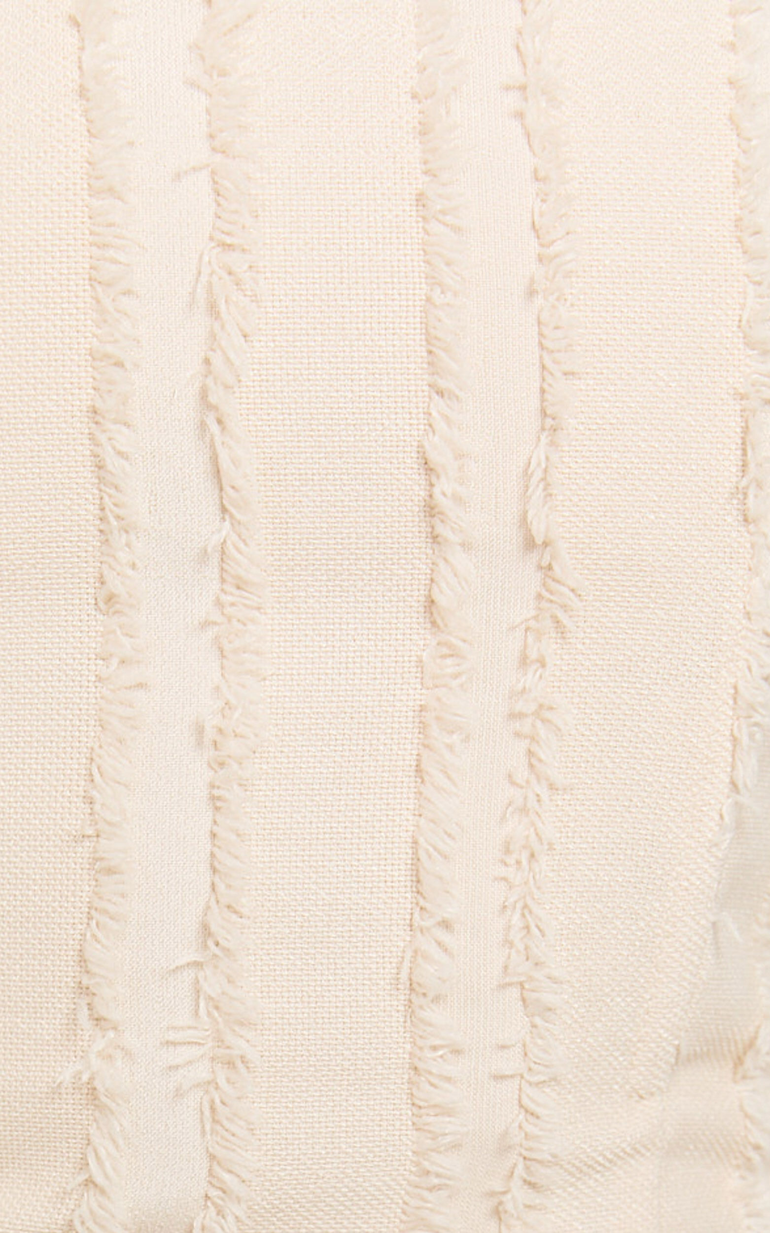 Aubrey Midi Dress - Strapless Thigh Split Dress in Cream