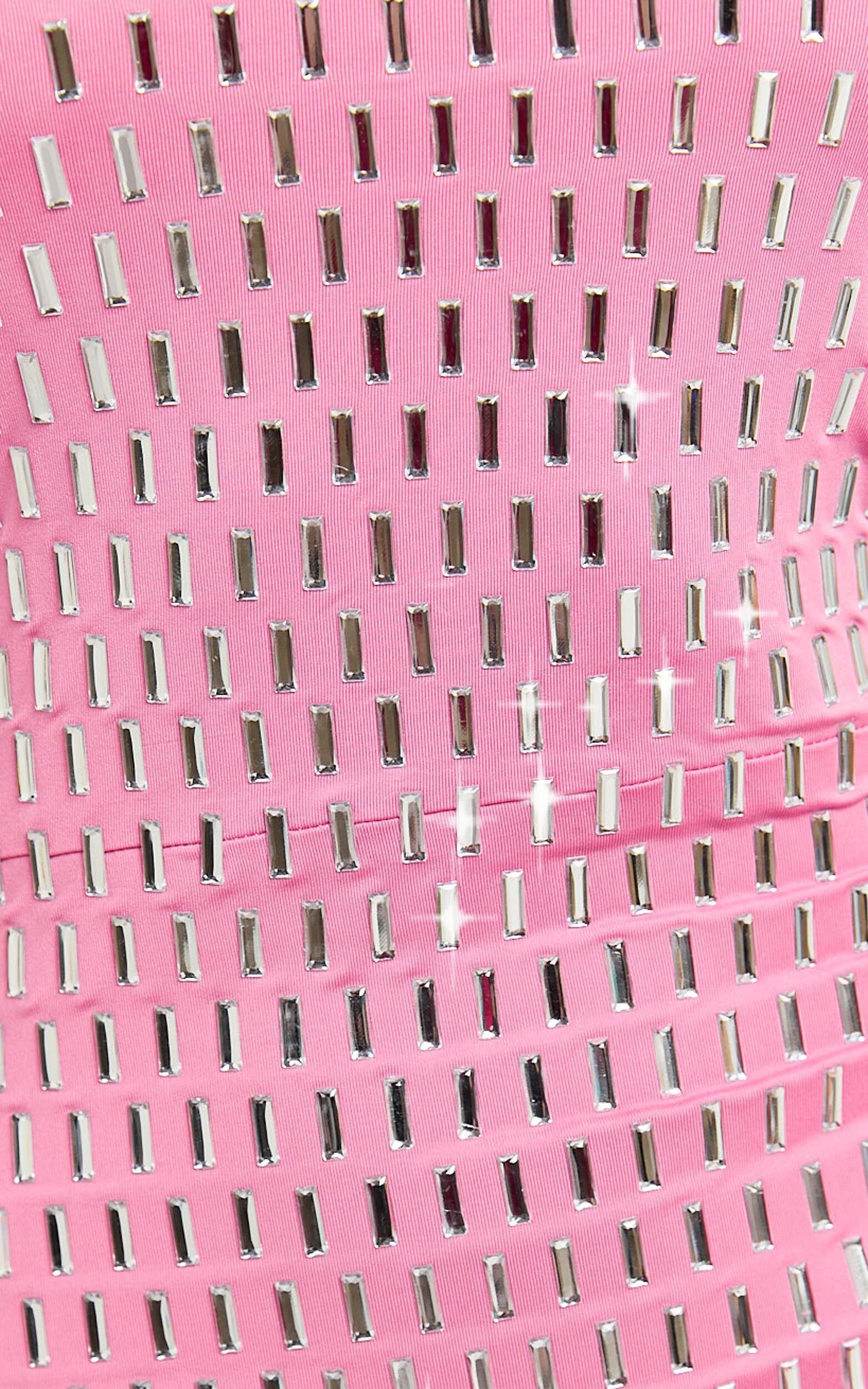 Joyce Maxi Dress - Heat Press Strapless Dress in Pink