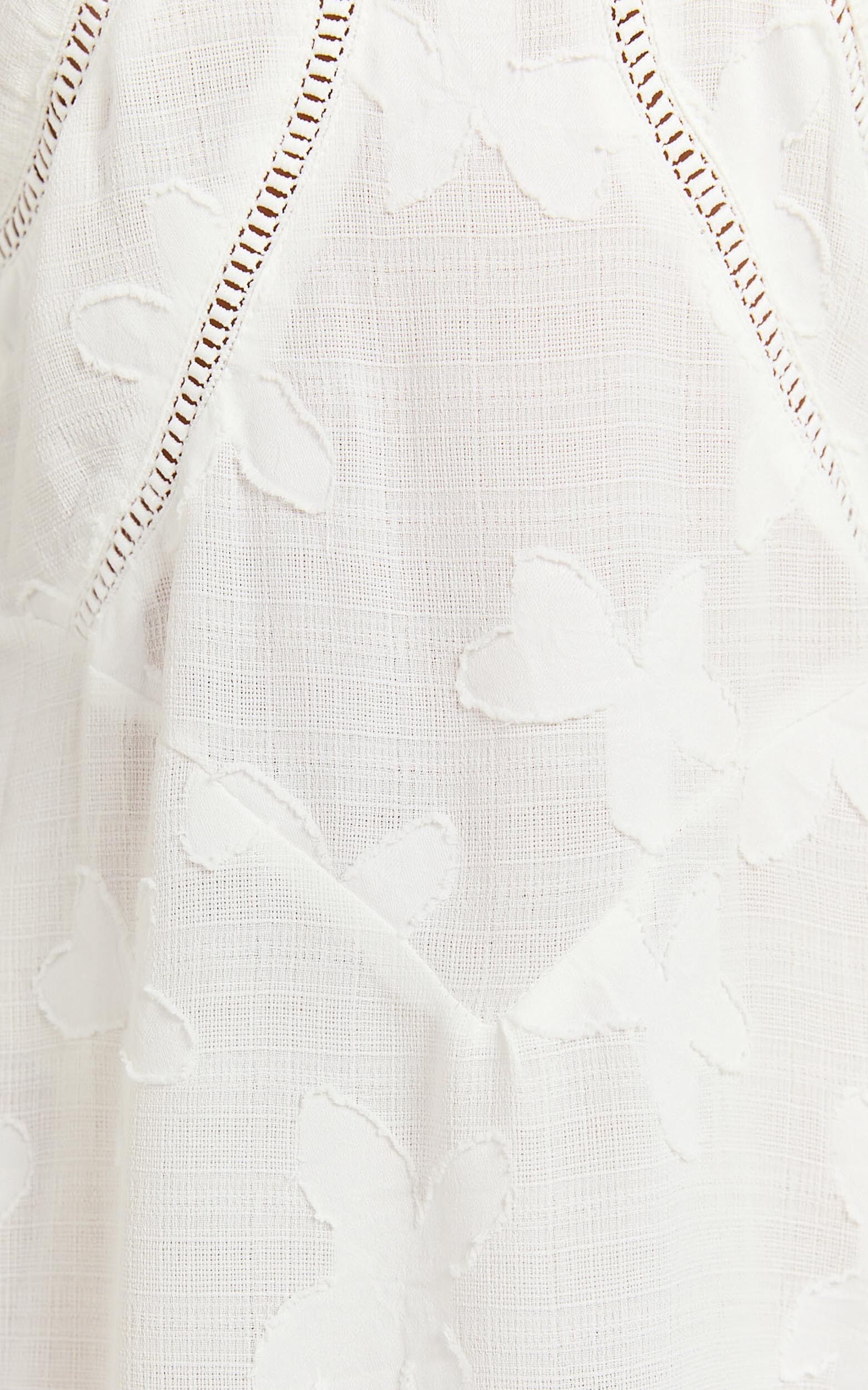 Lily Maxi Dress - Sheer Jacquard Maxi Dress in Cream