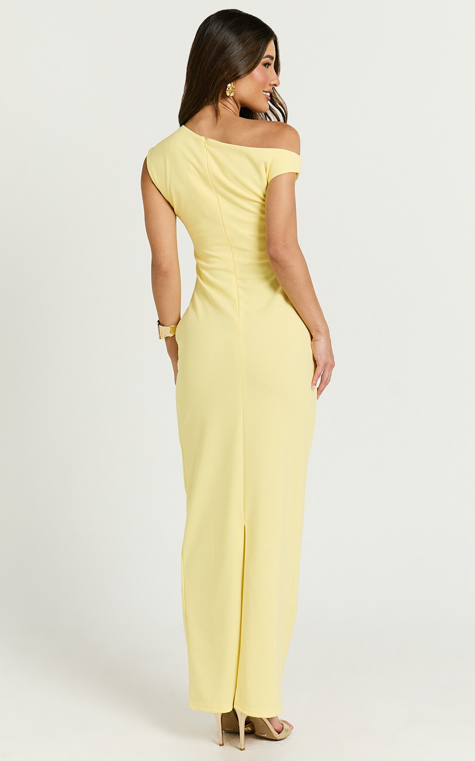Genie Maxi Dress - Off The Shoulder Dress in Yellow