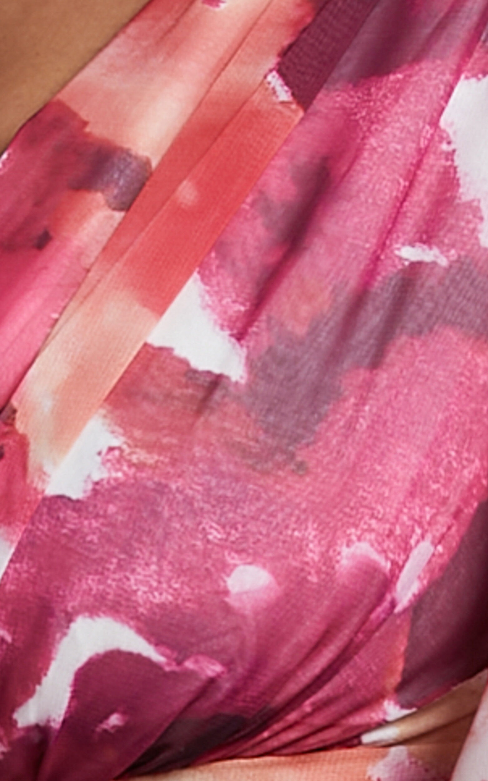 Emilee Midi Dress - Side Cut Out Long Sleeve Plunge Dress in Purple Floral