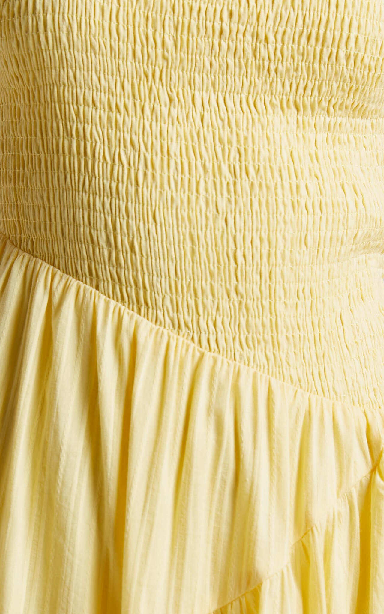 Zhibet Midi Dress - One Shoulder Tie Fit and Flare Dress in Yellow